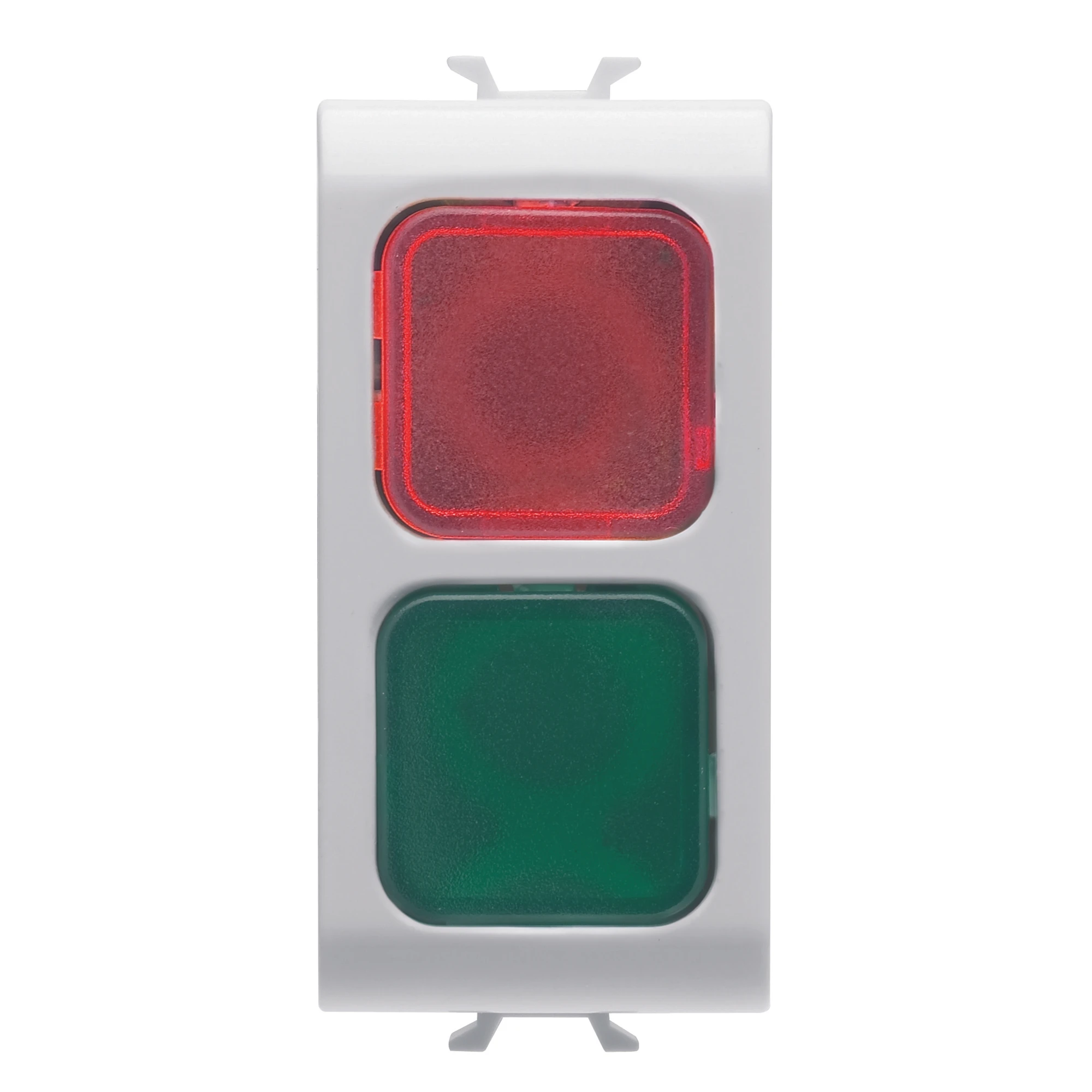 GEWISS GW10629 Lichtsignal mit zwei Abdeckungen Rot/Gruen 1M Weiss (img_001)