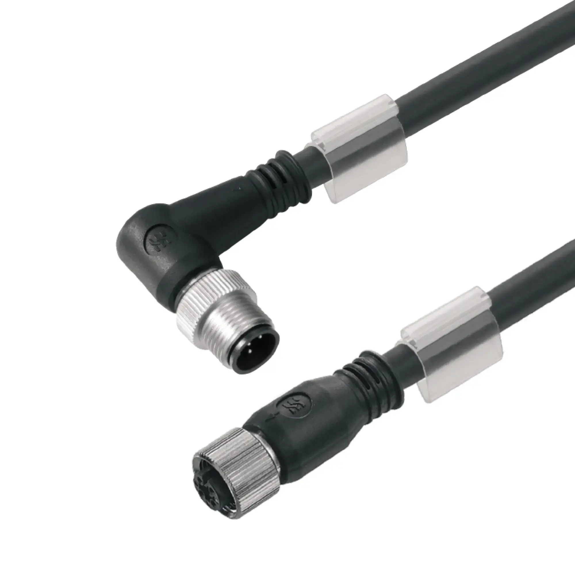 Weidmüller 1059680150 Sensor-actuator Cable (assembled), Connecting line, M12 / M12, Number of poles: 3, pin, angled - bush straight, LED: No, Cable length: 1.5 m, Shielded (img_001)