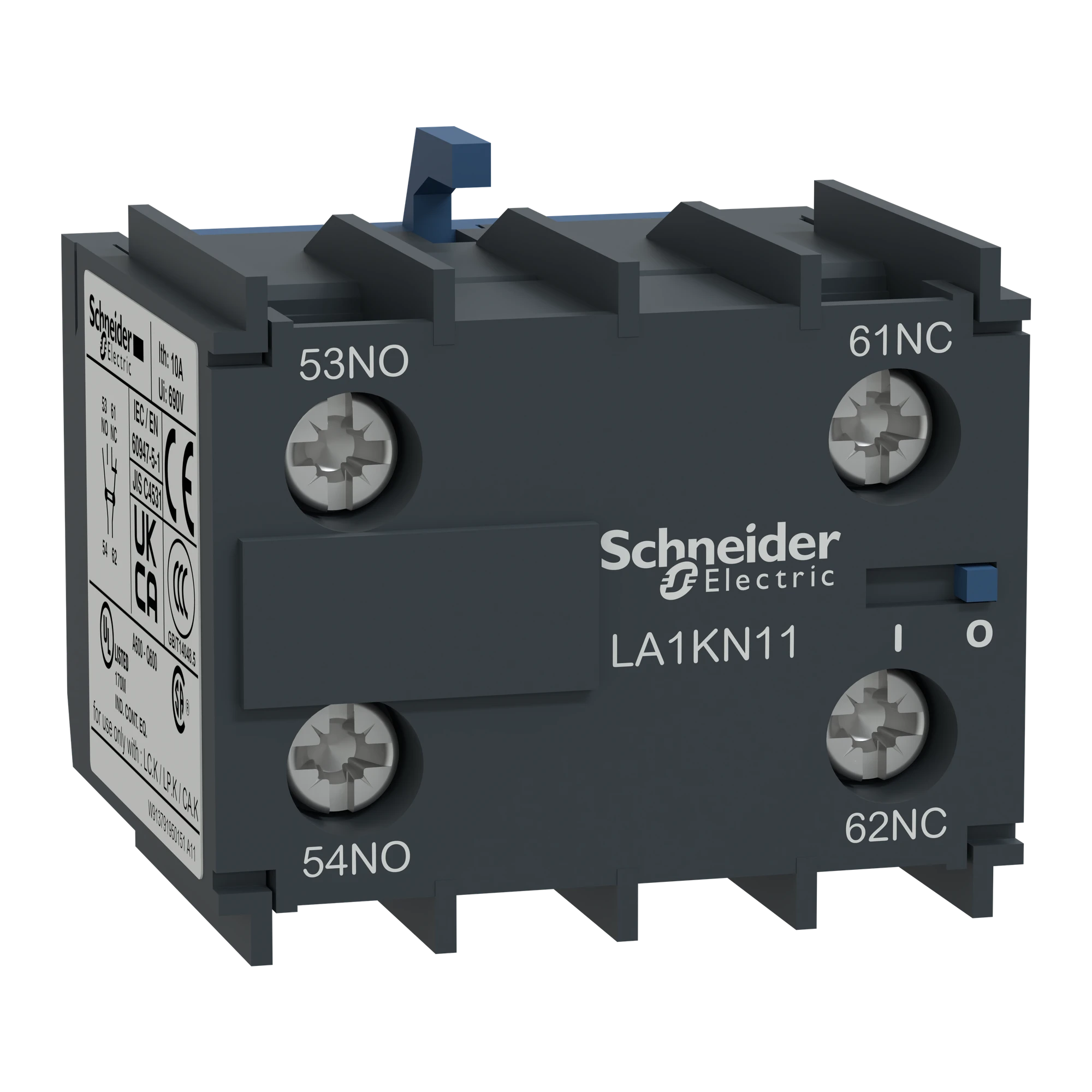 Schneider Electric LA1KN11 Auxiliary contact block, 1NO+1NC, screw terminals (img_001) Schneider Electric LA1KN11 Auxiliary contact block, 1NO+1NC, screw terminals (img_001)