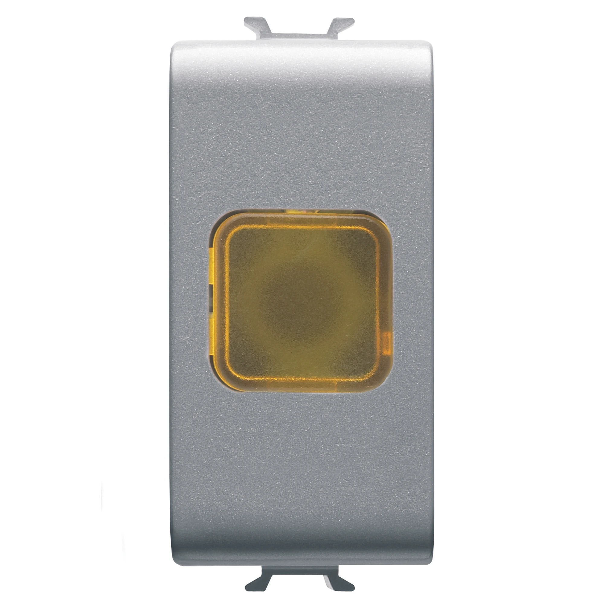 GEWISS GW14624 SINGLE INDICATOR LAMP - AMBER - 1 MODULE - TITANIUM - CHORUSMART (img_001)