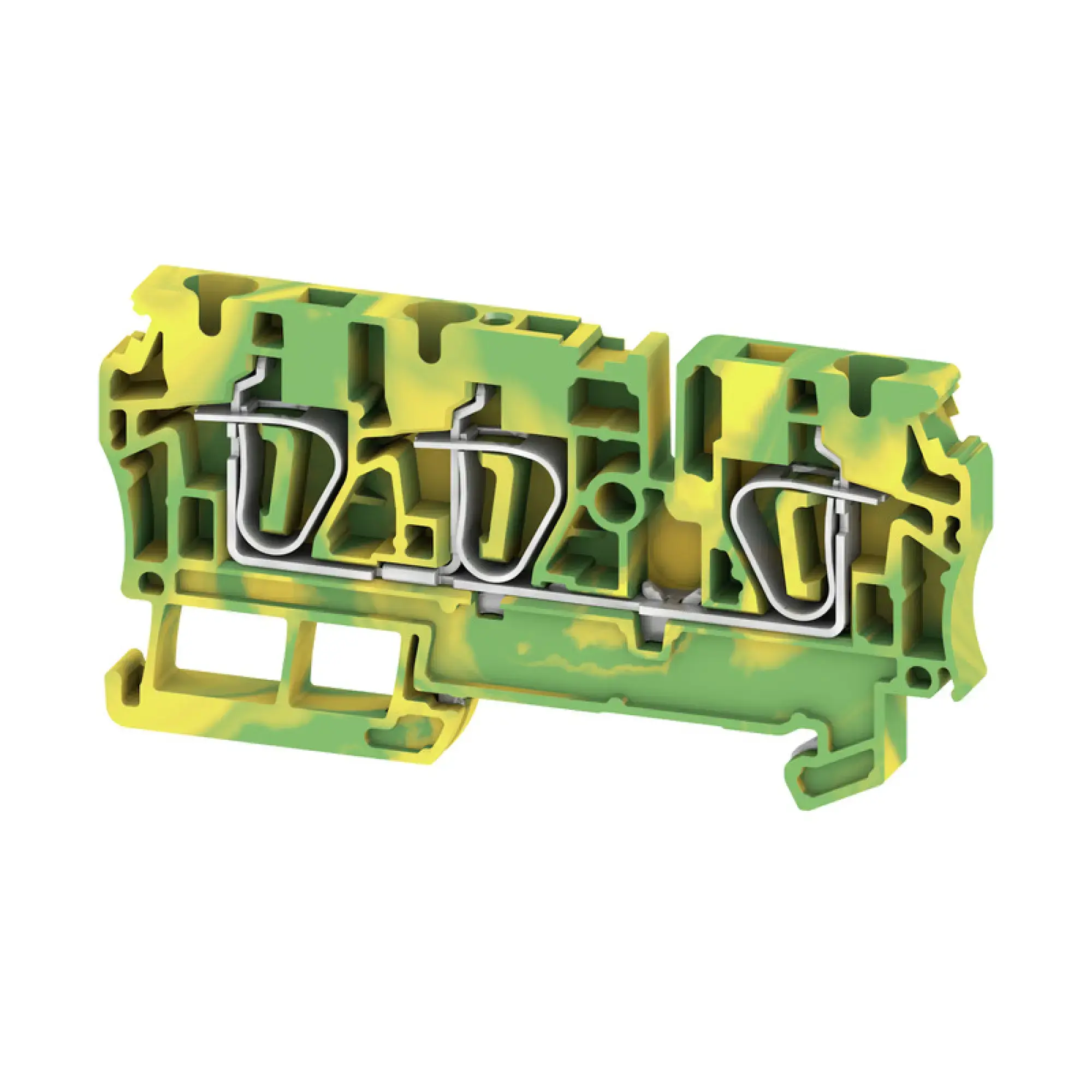 Weidmüller 7904170000 PE terminal, Tension-clamp connection, Green/yellow, 4 mm², 800 V, Number of connections: 3, Number of levels: 1, TS 35, V-0, Wemid (img_001) Weidmüller 7904170000 PE terminal, Tension-clamp connection, Green/yellow, 4 mm², 800 V, Number of connections: 3, Number of levels: 1, TS 35, V-0, Wemid (img_001)