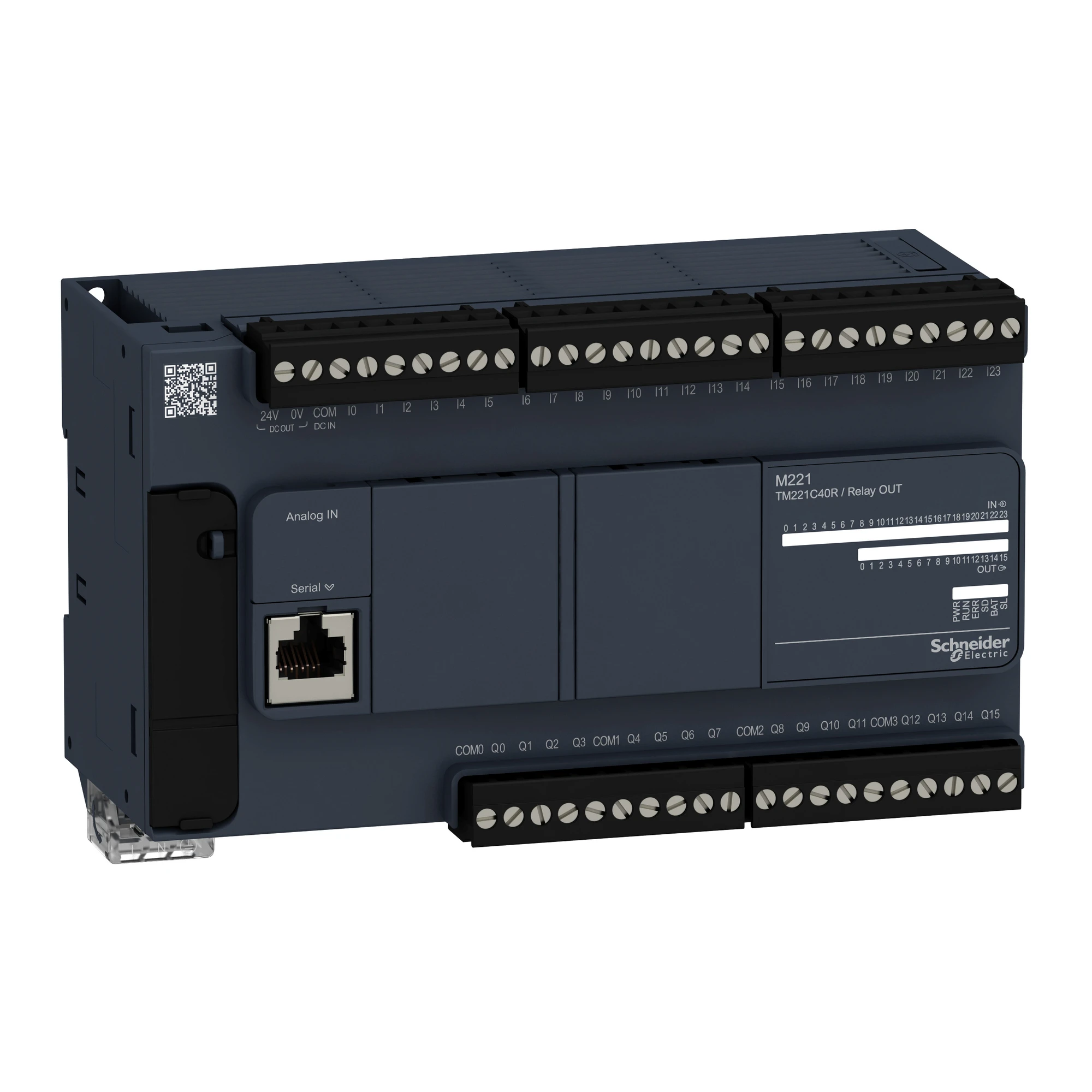 Schneider Electric TM221C40R PLC Control, Modicon M221, Compact, 40 I/O, Modbus, 100 to 240 VAC, Relay Outputs, Screw Terminals (img_001) Schneider Electric TM221C40R PLC Control, Modicon M221, Compact, 40 I/O, Modbus, 100 to 240 VAC, Relay Outputs, Screw Terminals (img_001)