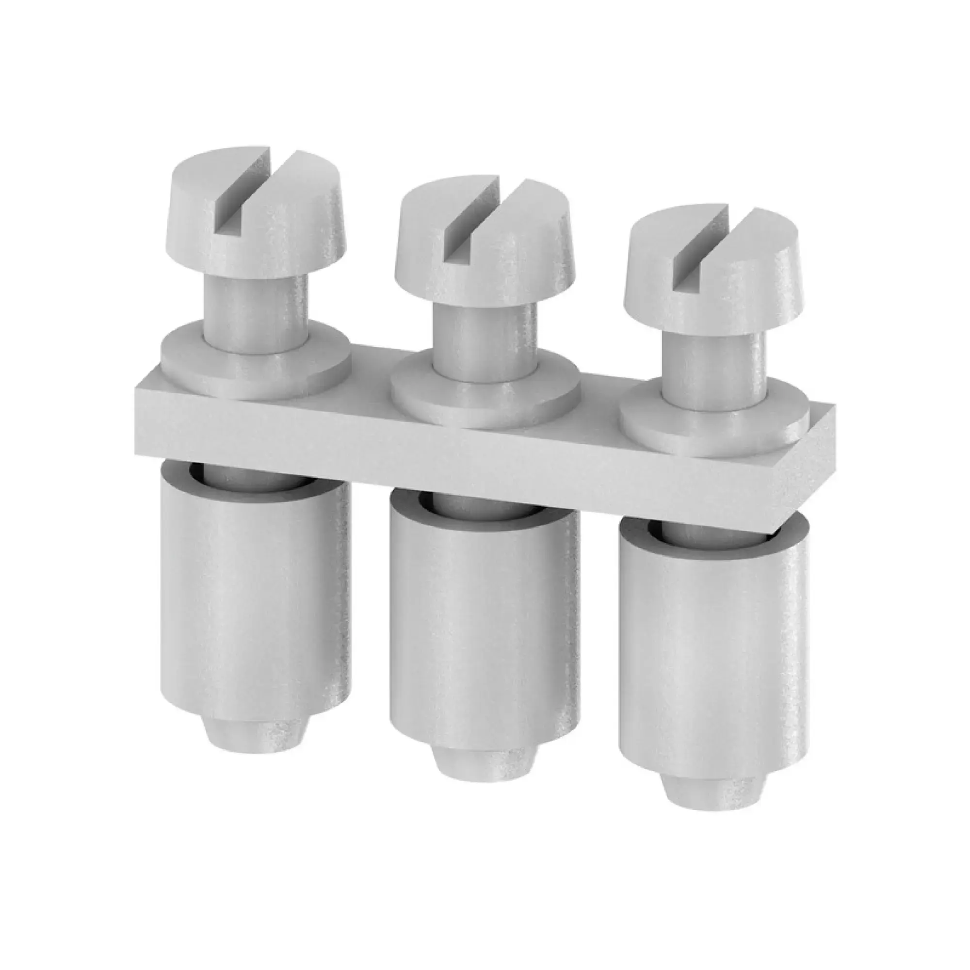 Weidmüller 0368300000 Cross-connector (terminal), when screwed in, grey, 24 A, Number of poles: 3, Pitch in mm: 5.10, Insulated: No, Width: 14.2 mm (img_001)