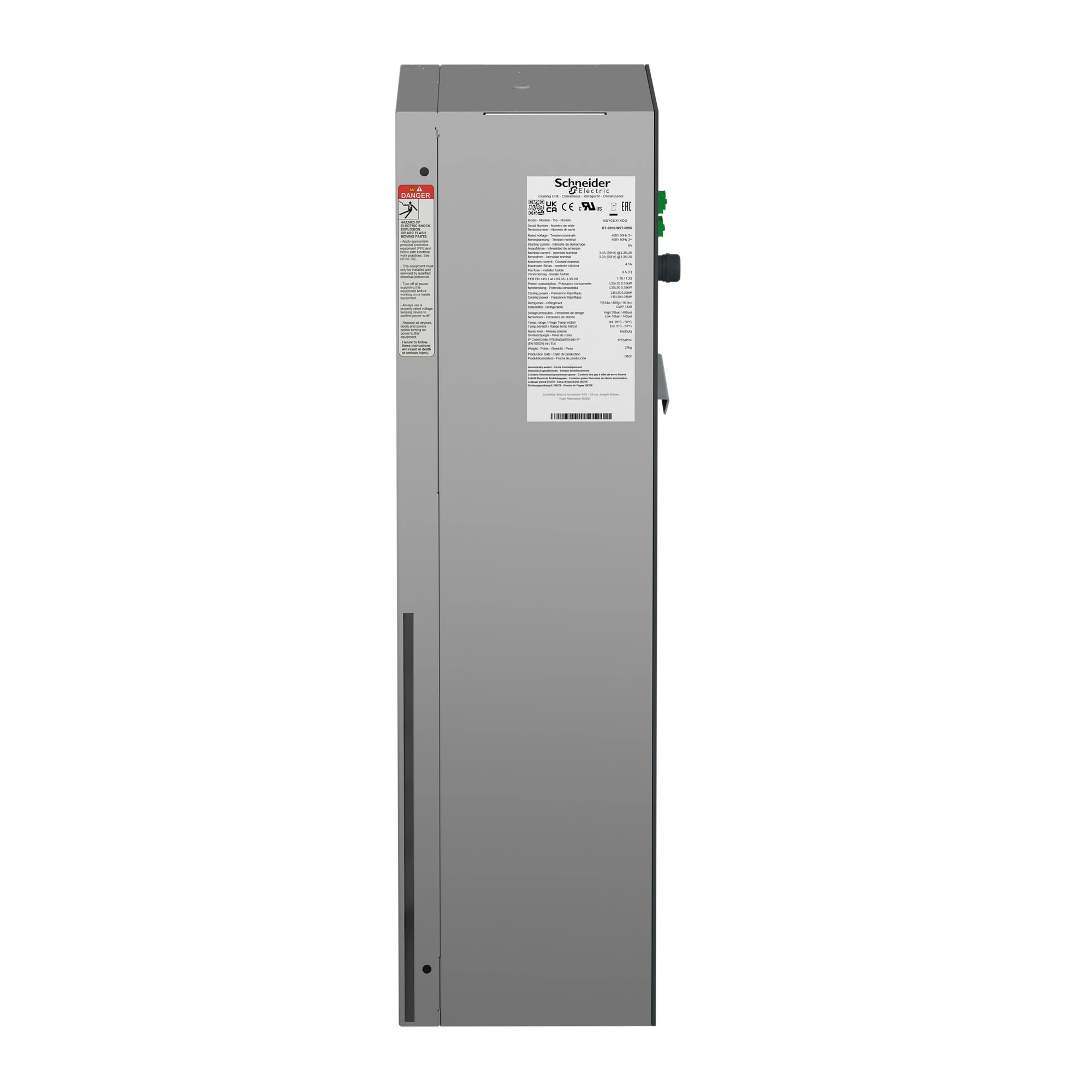 Schneider Electric NSYCUX1KDG Wall-mounted cooling unit, connected, Climasys CU, stainless steel, 1kW, 230V, 50/60Hz, IP55 (img_005) Schneider Electric NSYCUX1KDG Wall-mounted cooling unit, connected, Climasys CU, stainless steel, 1kW, 230V, 50/60Hz, IP55 (img_005)