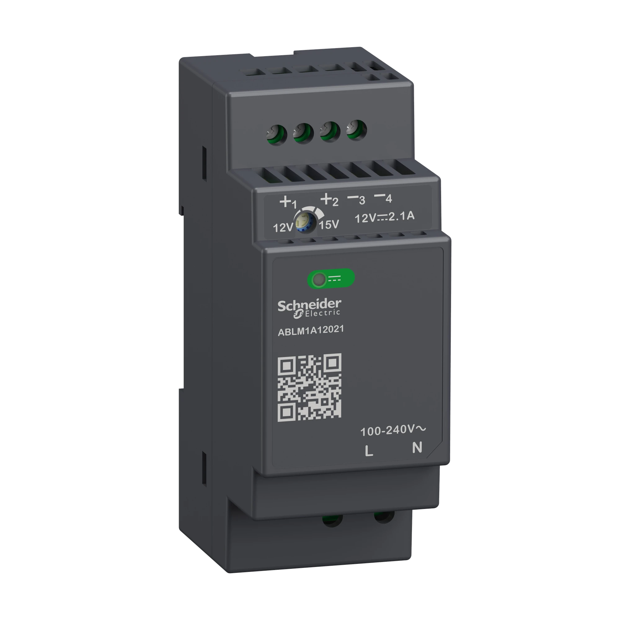 Schneider Electric ABLM1A12021 Power Supply, Modicon ABLM, Modular, Switching, Single-phase, 120-240V AC, 12V DC, 2.1A, 25W (img_001) Schneider Electric ABLM1A12021 Power Supply, Modicon ABLM, Modular, Switching, Single-phase, 120-240V AC, 12V DC, 2.1A, 25W (img_001)