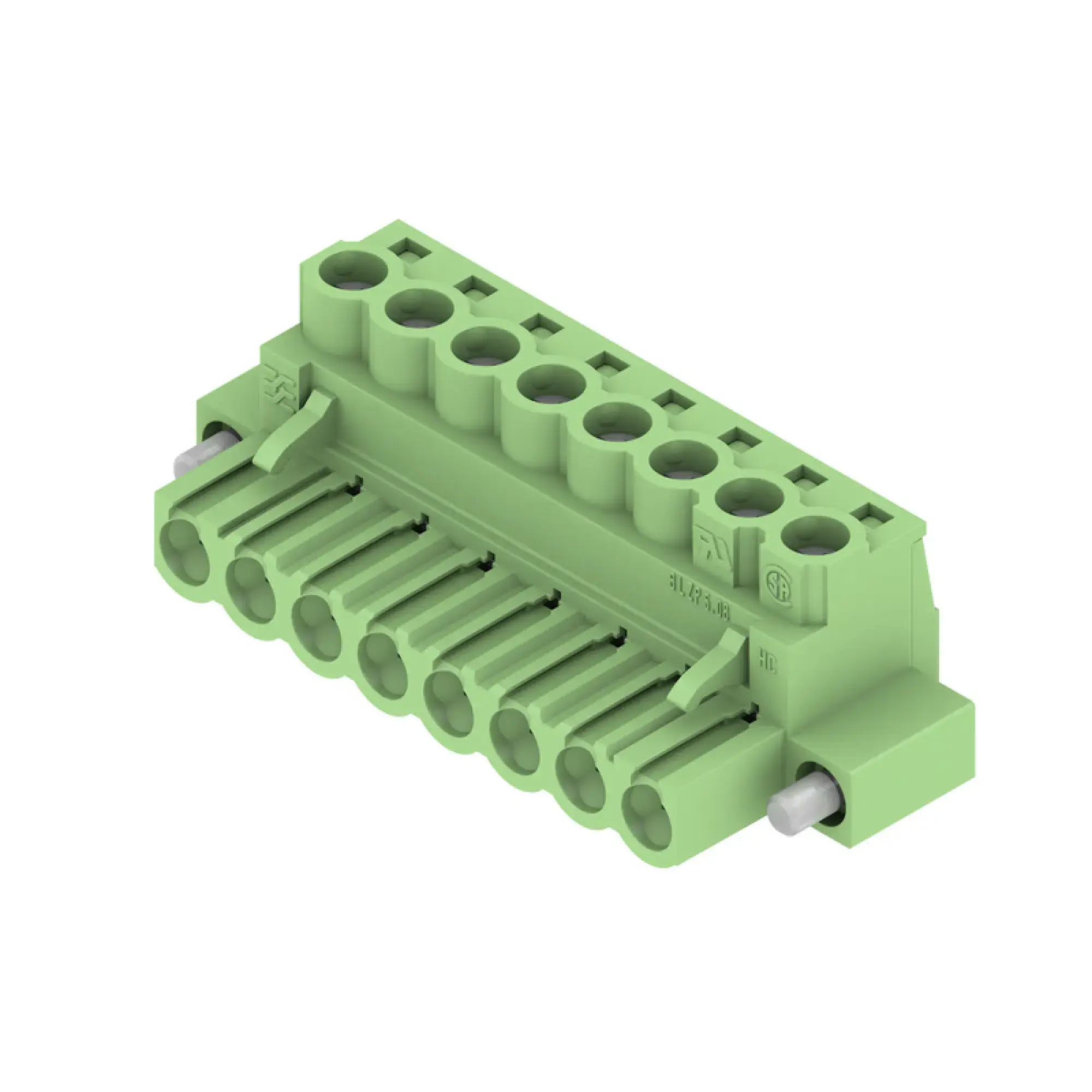 Weidmüller 1223820000 PCB connector (wire connection), 320 V, 23 A, Pitch in mm: 5.08, 4 mm², Number of poles: 8, Clamping yoke connection, Box (img_001)