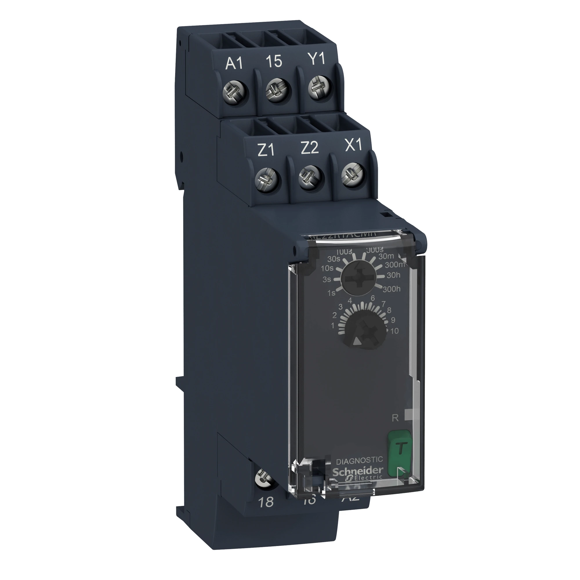 Schneider Electric RE22R1ACMR Response and reset delay, 0.05 s-300 h, 24-240VAC/DC, 1 W (img_001)