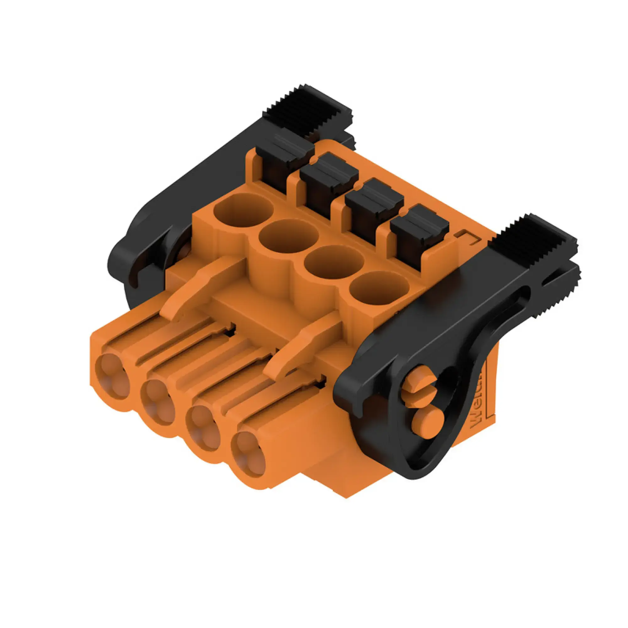 Weidmüller 1980890000 PCB connector (wire connection), 320 V, 24 A, Pitch in mm: 5.00, 3.31 mm², Number of poles: 4, PUSH IN with actuator, Box (img_001) Weidmüller 1980890000 PCB connector (wire connection), 320 V, 24 A, Pitch in mm: 5.00, 3.31 mm², Number of poles: 4, PUSH IN with actuator, Box (img_001)