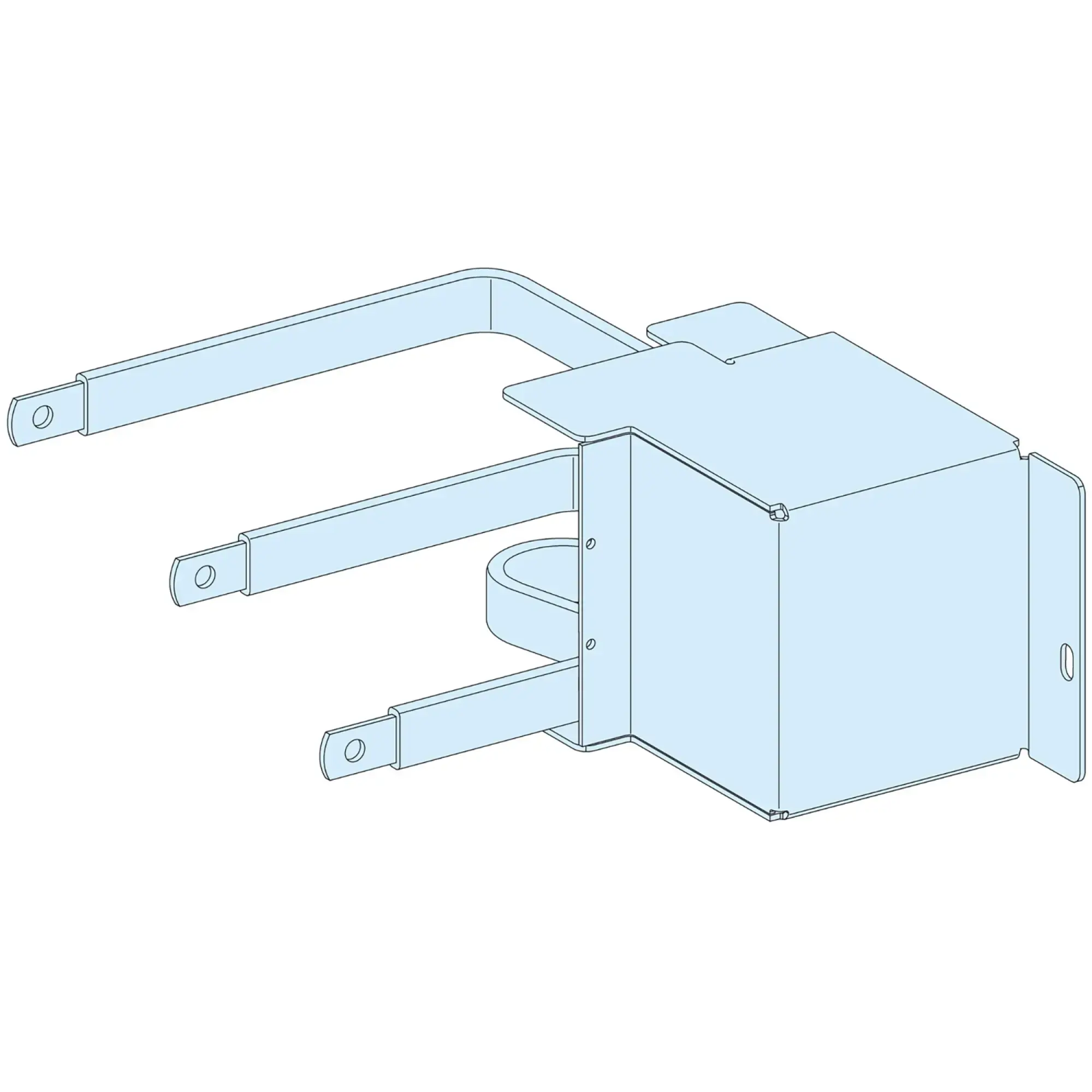Schneider Electric LVS04431 PrismaSeT-P, Connection, NSX100-250 3-pole, Toggle, Plug-in technology, Horizontal, with vertical Linergy LGY busbar (img_002)