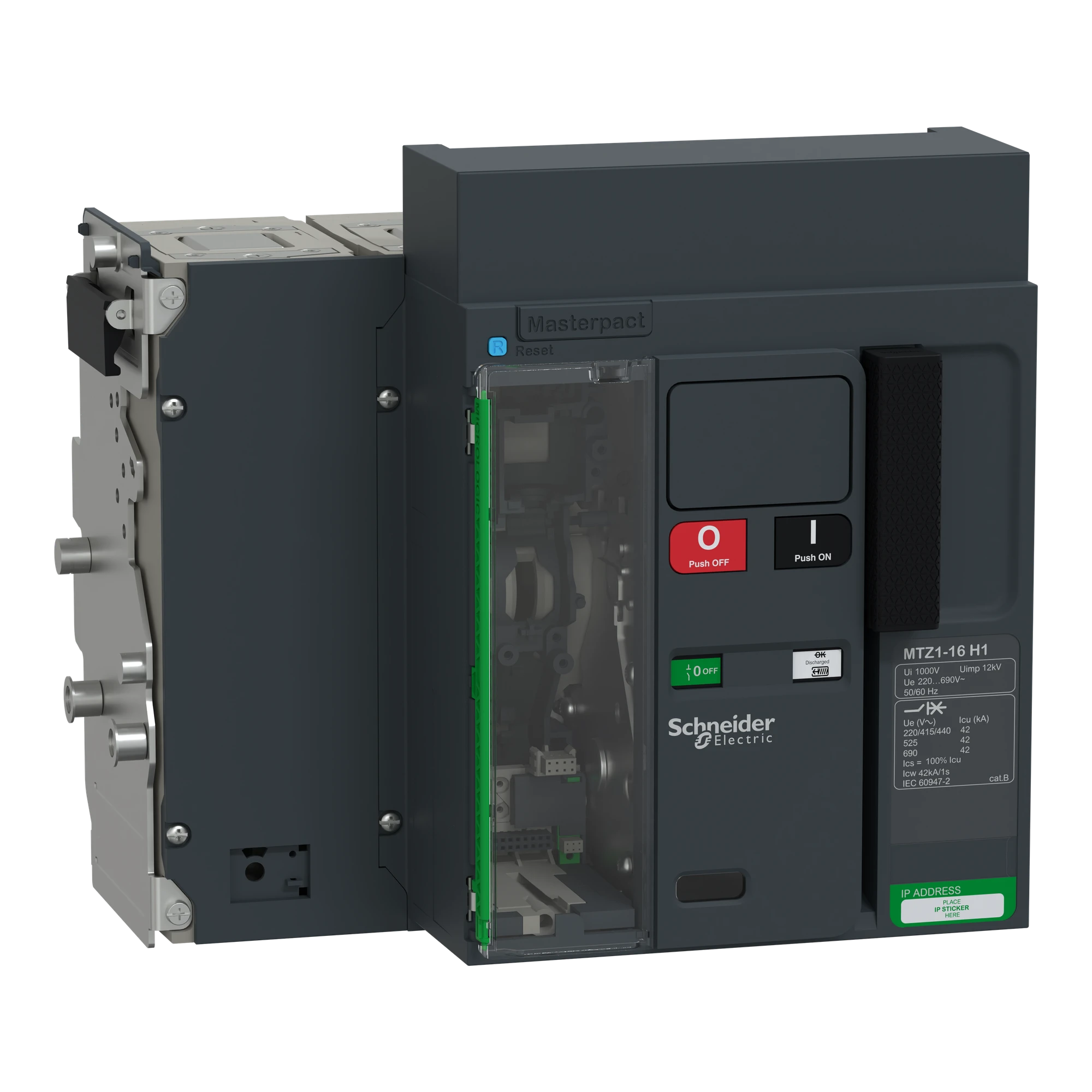 Schneider Electric LV947245 MasterPacT MTZ1 16 1600A H1 42kA/440VAC (Icu) 4P Grundschalter Einschub für MicroLogic Active (img_001) Schneider Electric LV947245 MasterPacT MTZ1 16 1600A H1 42kA/440VAC (Icu) 4P Grundschalter Einschub für MicroLogic Active (img_001)