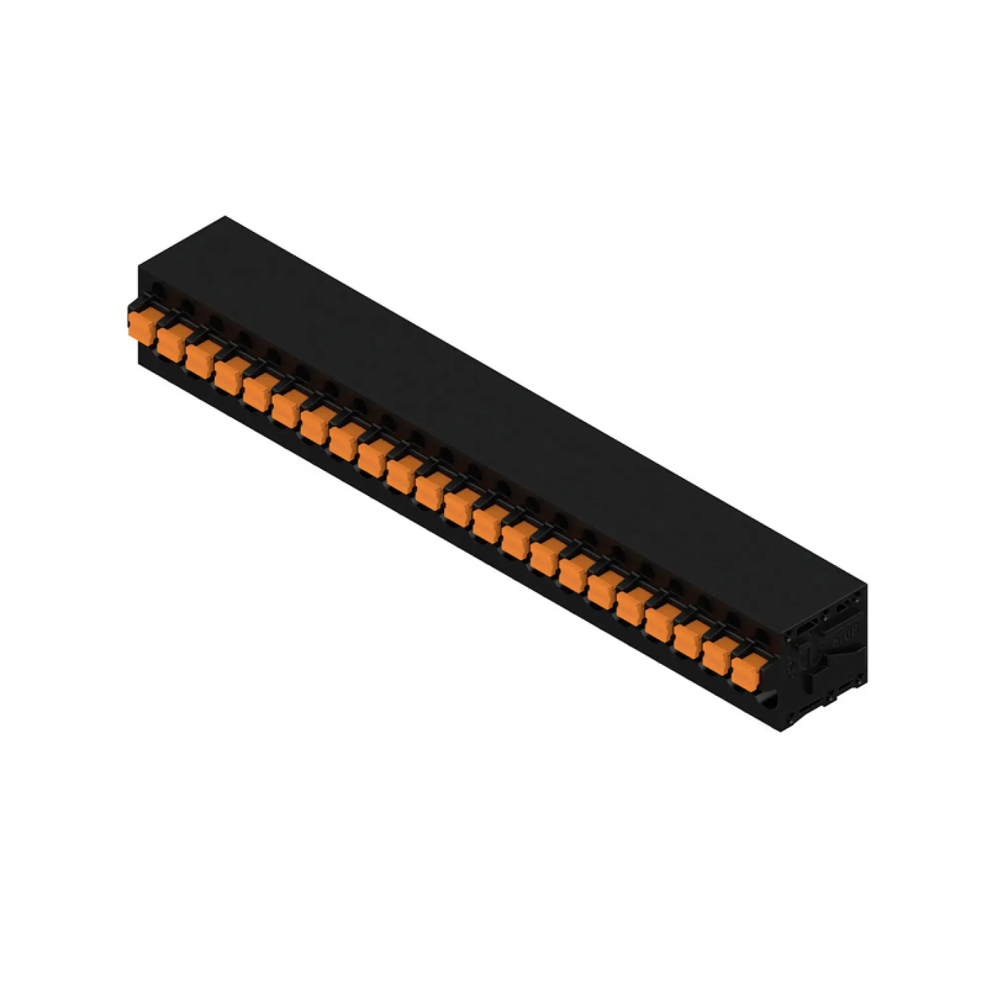 Weidmüller 1426030000 PCB terminal, 320 V, 24 A, Pitch in mm: 5.08, 2.5 mm², Number of poles: 22, PUSH IN with actuator, THT solder connection, 90°, Box (img_001)