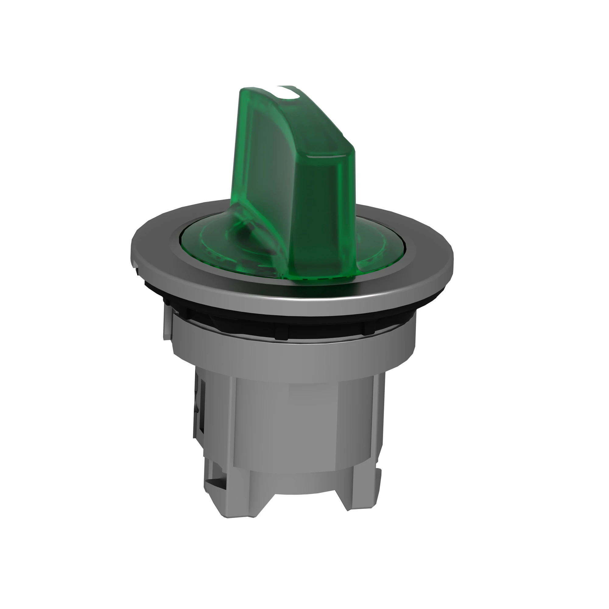 Schneider Electric ZB4FK1733 Illuminated Selector Switch, Front Element, Harmony XB4F, Metal, 30mm, Green, for Universal LED, 3 Positions, Tactile Left (img_005)