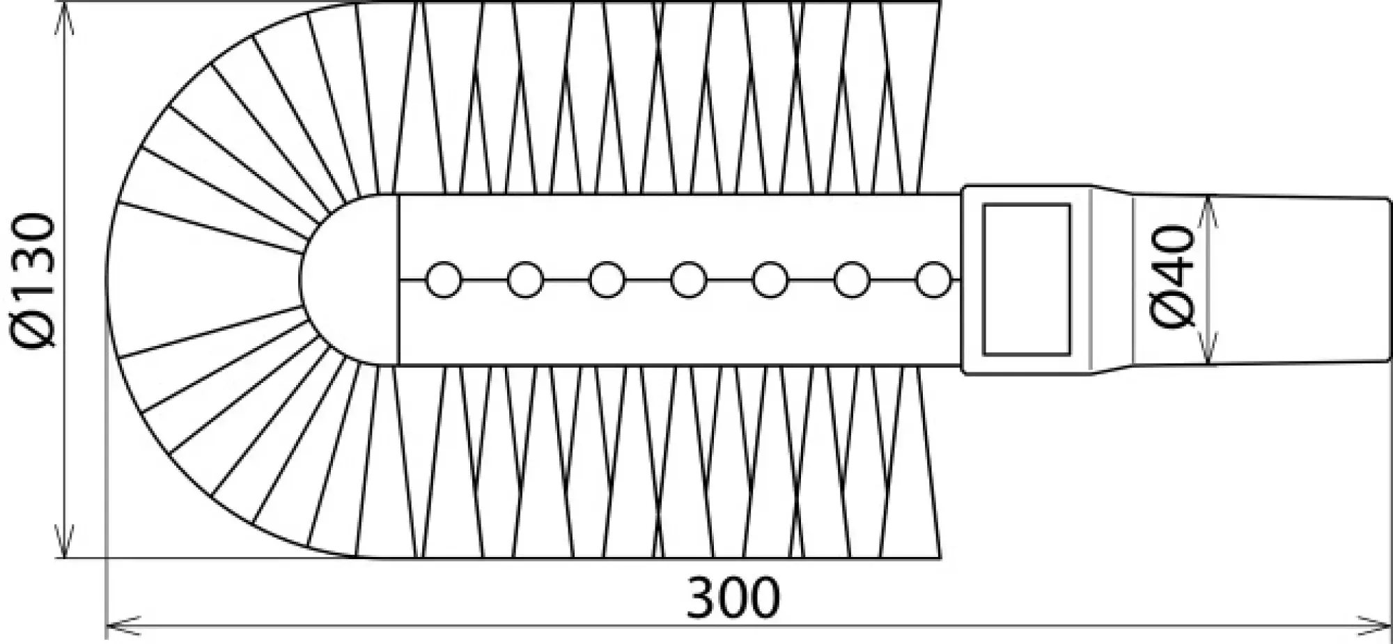 Dehn 785170 Tubular brush for suction D=120/L=250mm for MS dry cleaning set -36kV (img_002) Dehn 785170 Tubular brush for suction D=120/L=250mm for MS dry cleaning set -36kV (img_002)