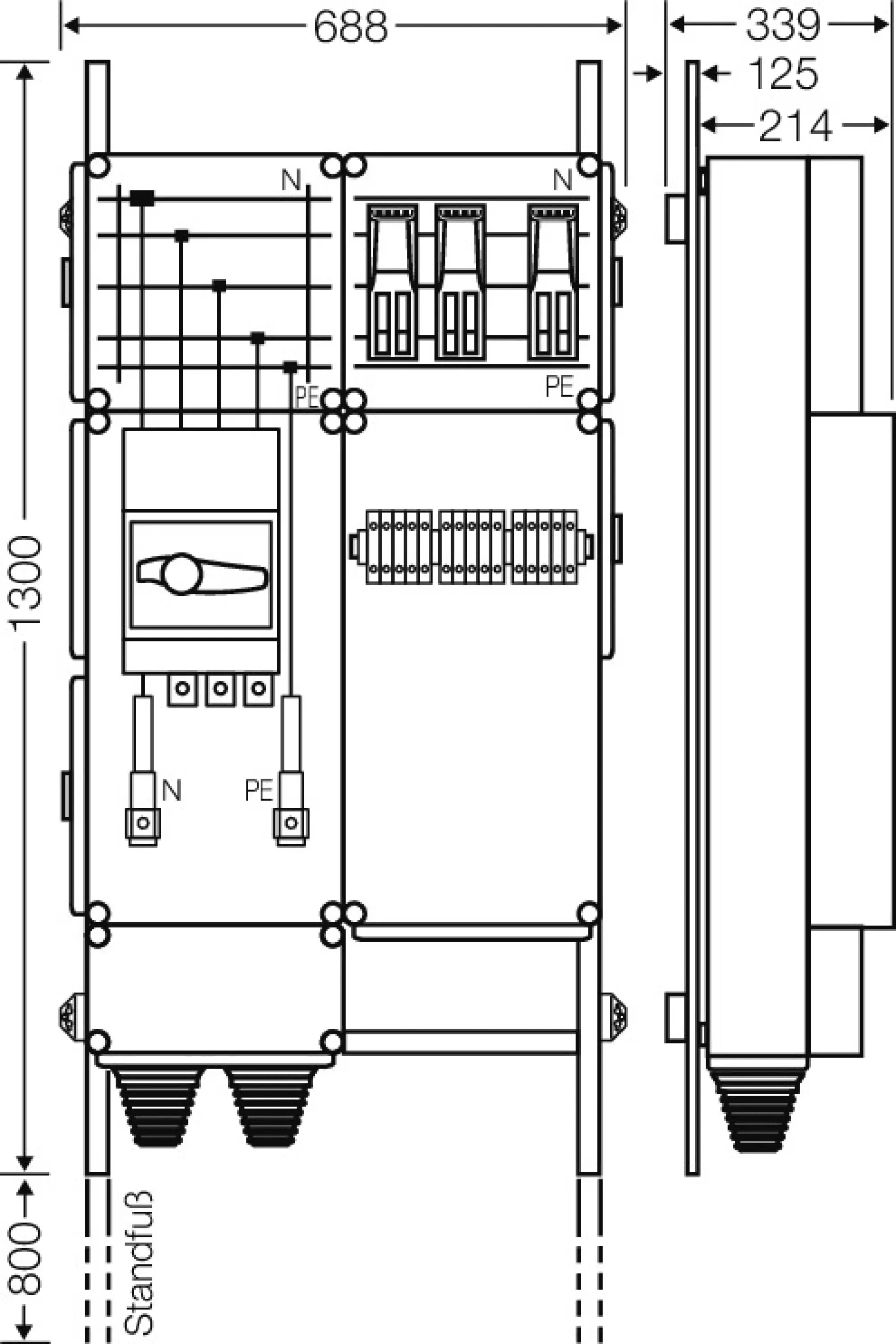 Hensel 65000218 Ladeverteiler für bis zu 3 Doppelladepunkte à 22kW Mi EV 44kW 3000 (img_002)
