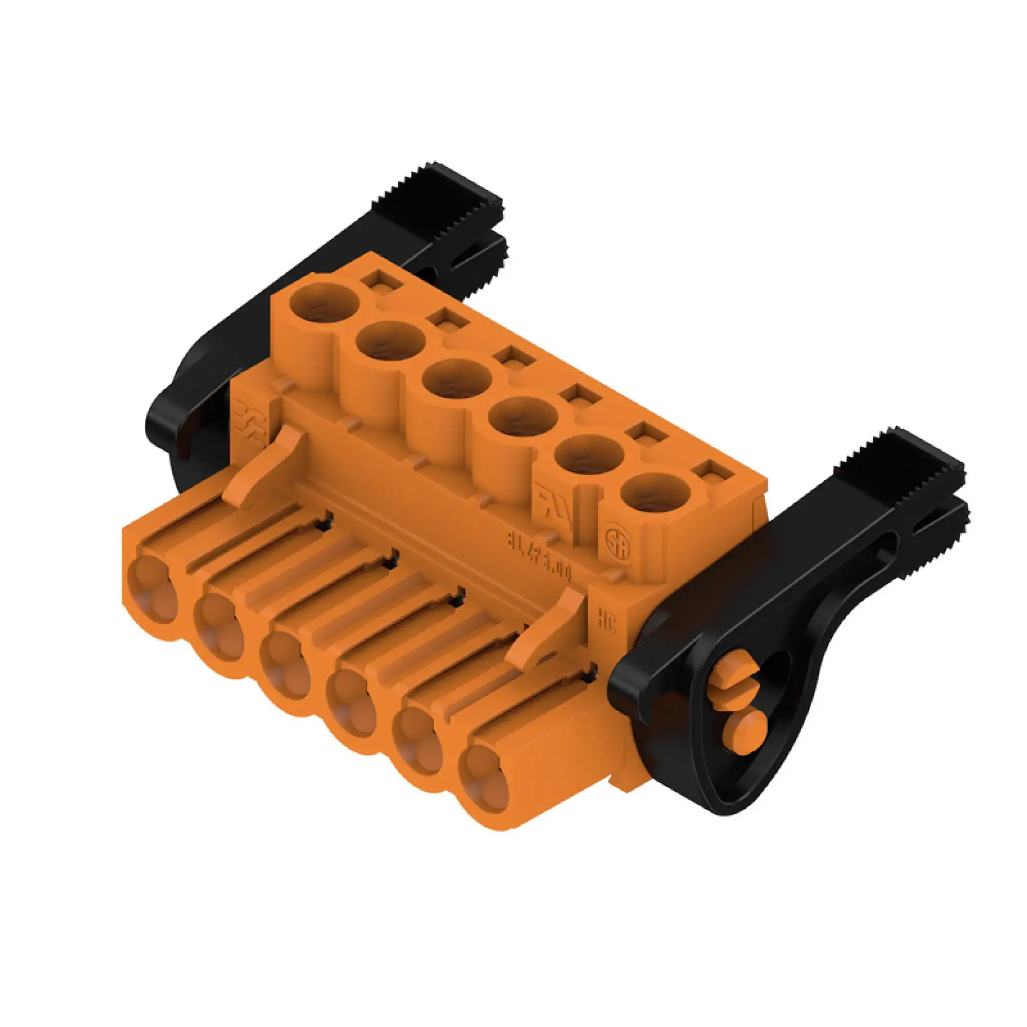 Weidmüller 1956330000 PCB connector (wire connection), 320 V, 23 A, Pitch in mm: 5.00, 4 mm², Number of poles: 6, Clamping yoke connection, Box (img_001)