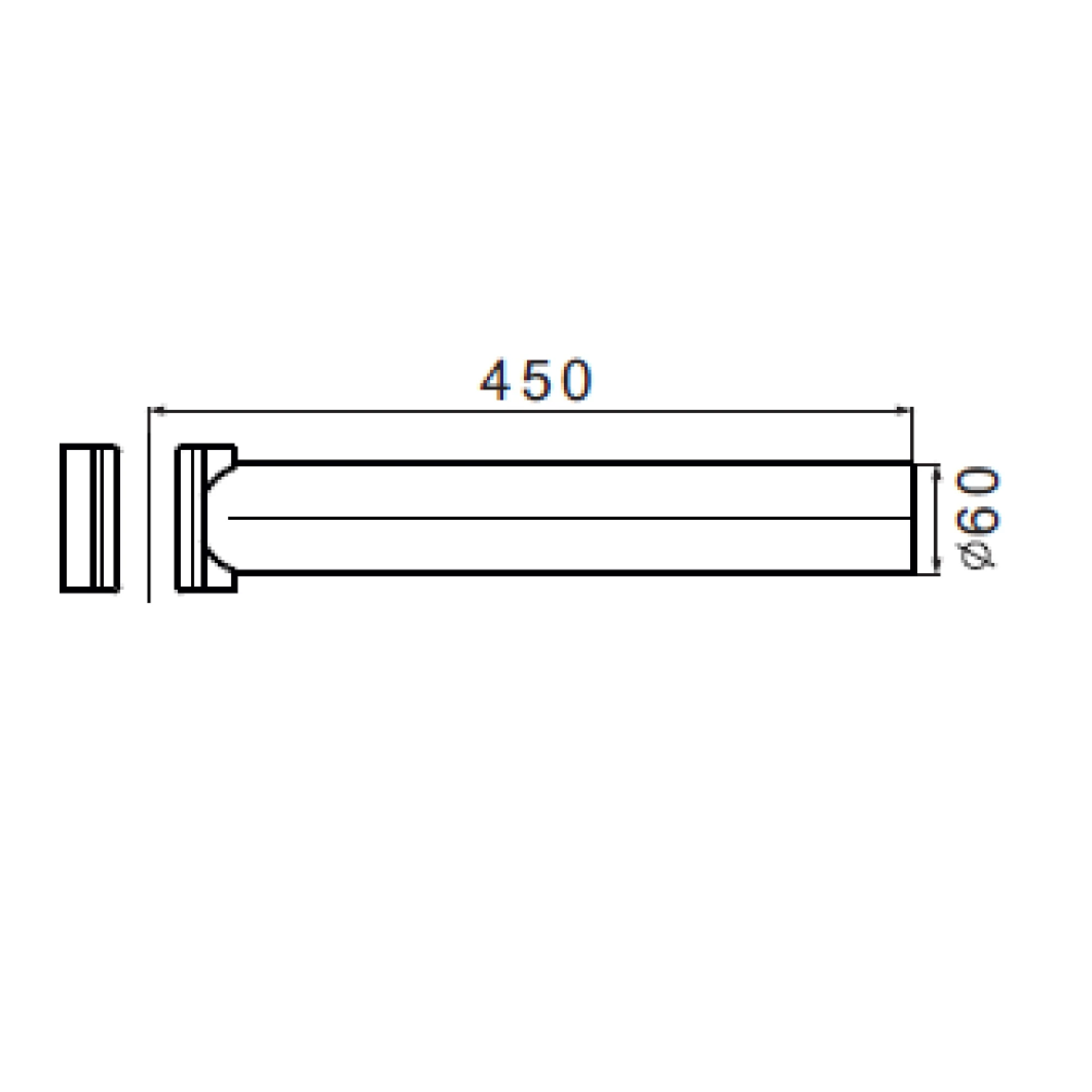 GEWISS GW87883 URBAN [O3] - SINGLE INTERMEDIATE BRACKET 0.4 M - GRAPHITE GREY (img_002)
