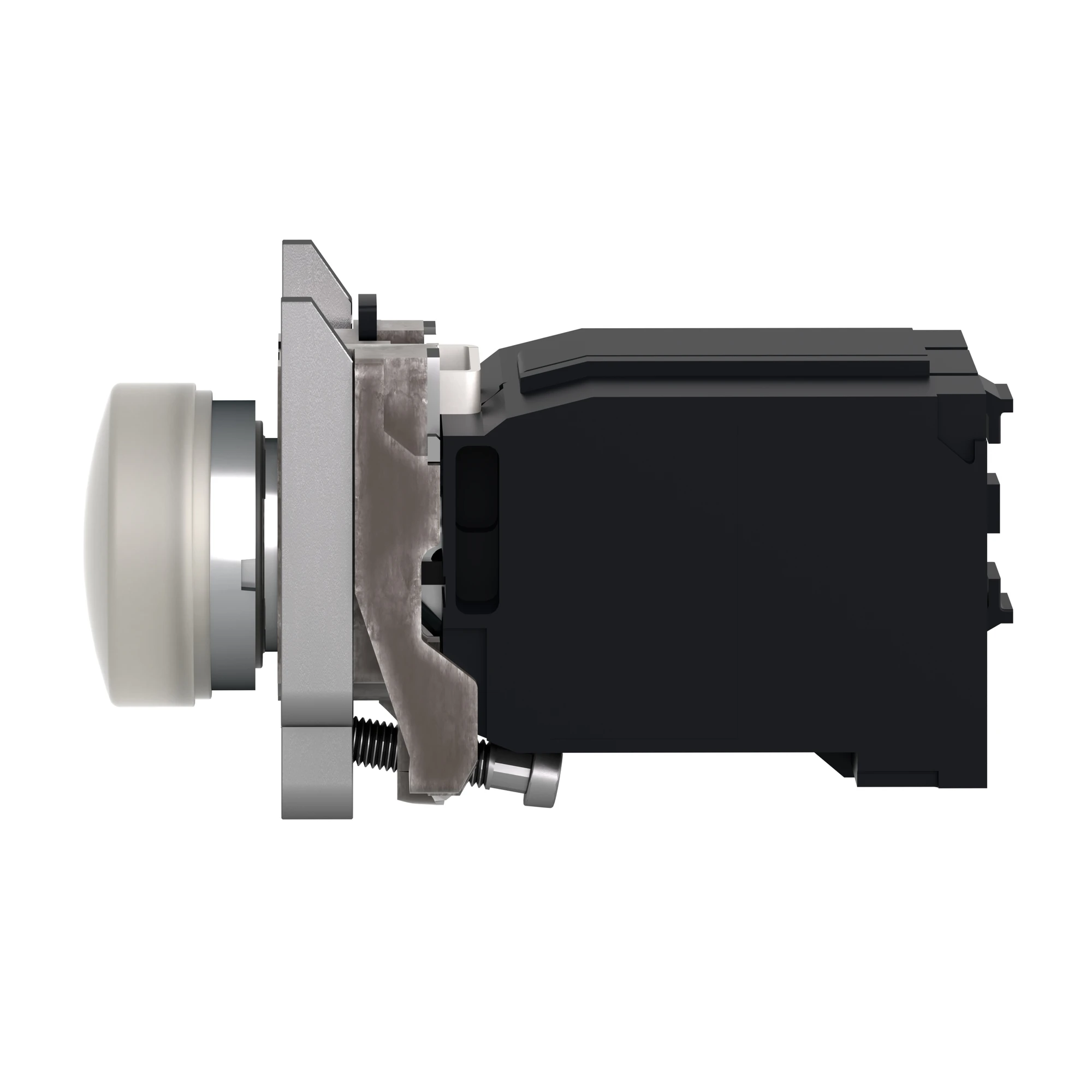 Schneider Electric XB4BV5B1 Pilot Light, Harmony XB4, Metal, 22mm, White, with Transformer, Incandescent Lamp BA9s, Smooth Dome, Screw Terminal, 400V (img_006)
