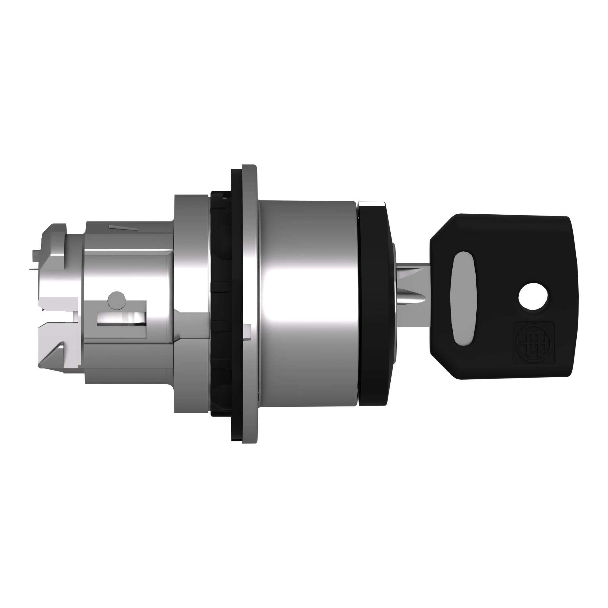 Schneider Electric ZB4FG7 Key switch, front element, Harmony XB4F, metal, 30mm, black, 3 positions, latching center (img_002)