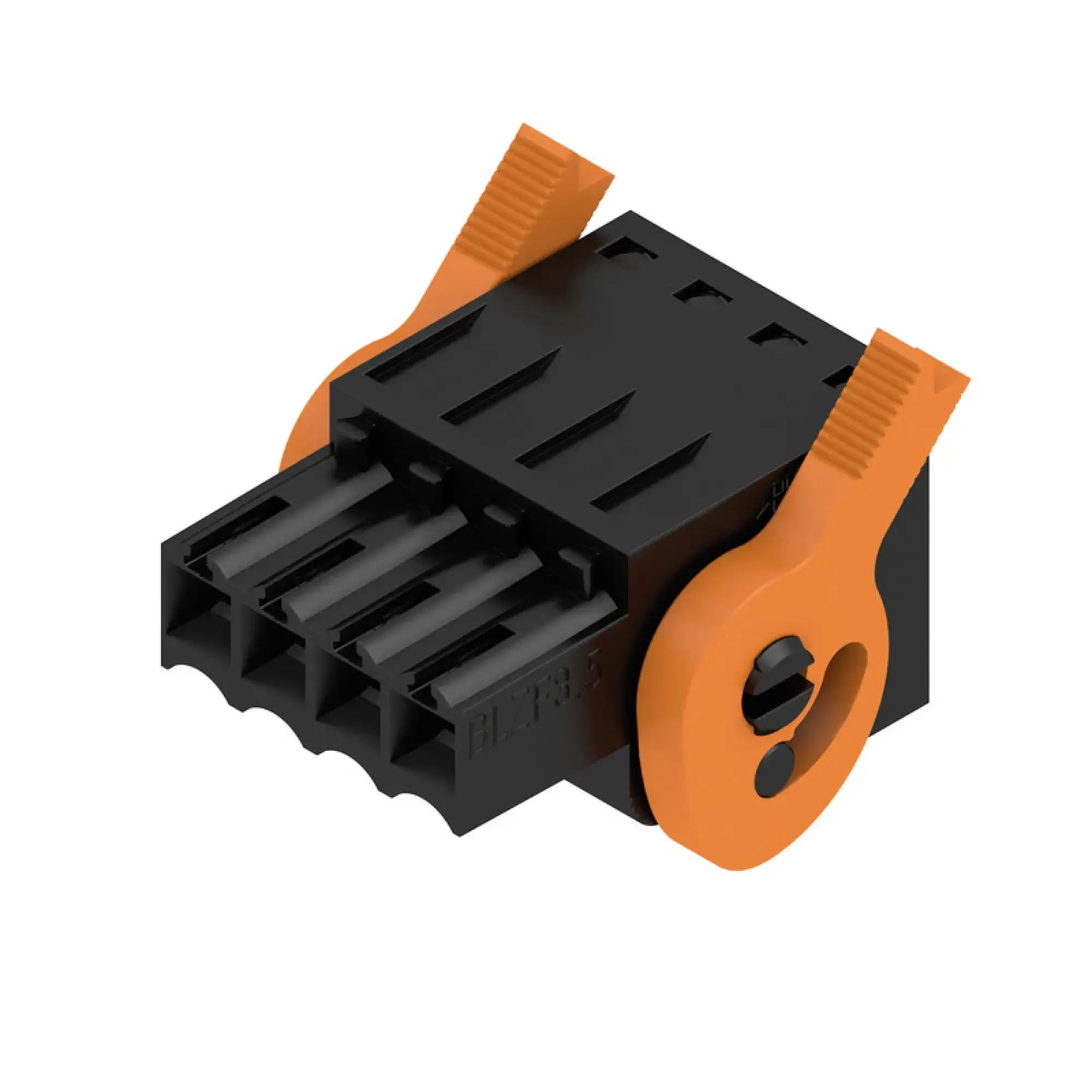 Weidmüller 1691820000 PCB connector (wire connection), 160 V, 14.5 A, Pitch in mm: 3.50, 1.5 mm², Number of poles: 4, Tension-clamp connection, Box BLZF 3.50/04/180LH SN BK BX (img_001) Weidmüller 1691820000 PCB connector (wire connection), 160 V, 14.5 A, Pitch in mm: 3.50, 1.5 mm², Number of poles: 4, Tension-clamp connection, Box BLZF 3.50/04/180LH SN BK BX (img_001)