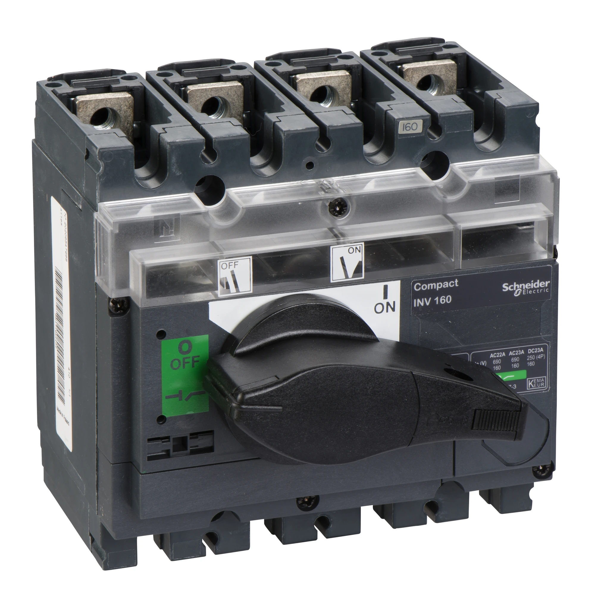Schneider Electric 31165 Load disconnect switch INV160, 4 P, 160A/690V DC/AC, Black rotary handle (img_001) Schneider Electric 31165 Load disconnect switch INV160, 4 P, 160A/690V DC/AC, Black rotary handle (img_001)