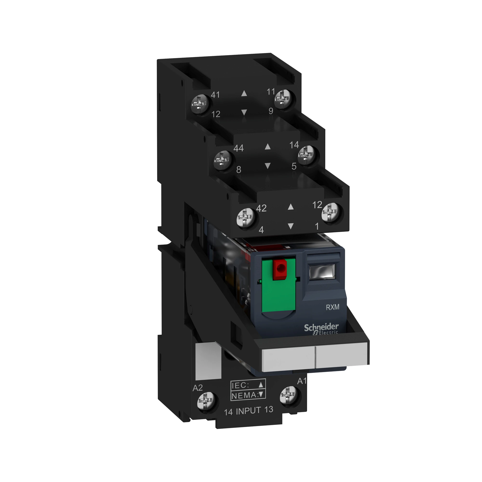 Schneider Electric RXM2AB2B7PVS Miniature Relay 2W 10A 24VAC LED Test Button Socket Sep. Bracket Shield Mounted (img_001)