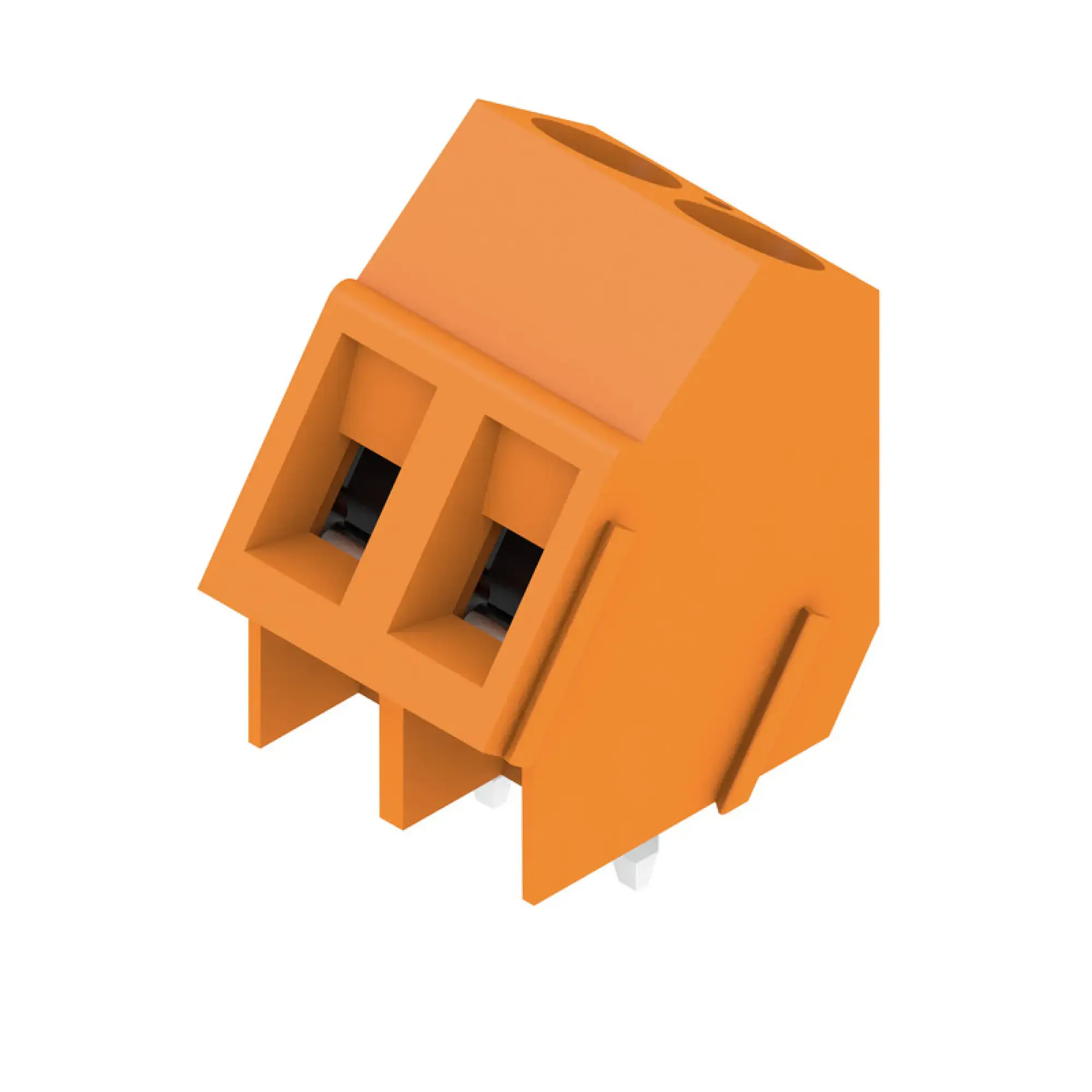 Weidmüller 1715350000 PCB terminal, 320 V, 17.5 A, Pitch in mm: 5.00, 2.5 mm², Number of poles: 2, Clamping yoke connection, THT solder connection, 135°, Box (img_001)