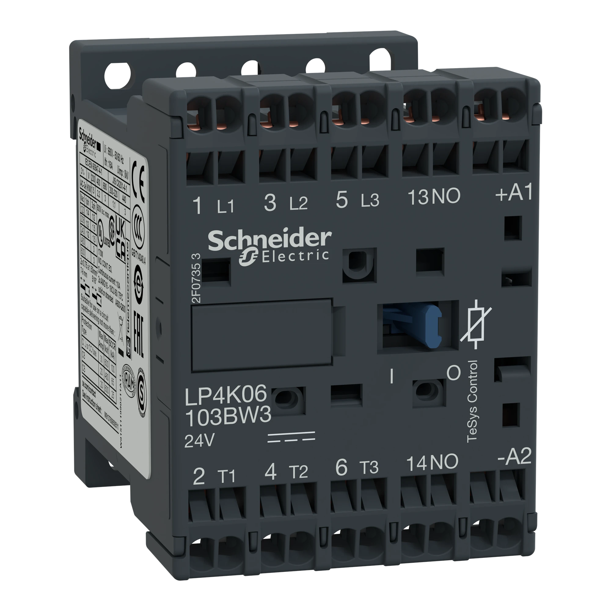 Schneider Electric LP4K09103BW3 Power contactor LP4K 3p, +1NO, 4 kW, 9 A, 400 V AC3, coil 24 V DC (img_001) Schneider Electric LP4K09103BW3 Power contactor LP4K 3p, +1NO, 4 kW, 9 A, 400 V AC3, coil 24 V DC (img_001)