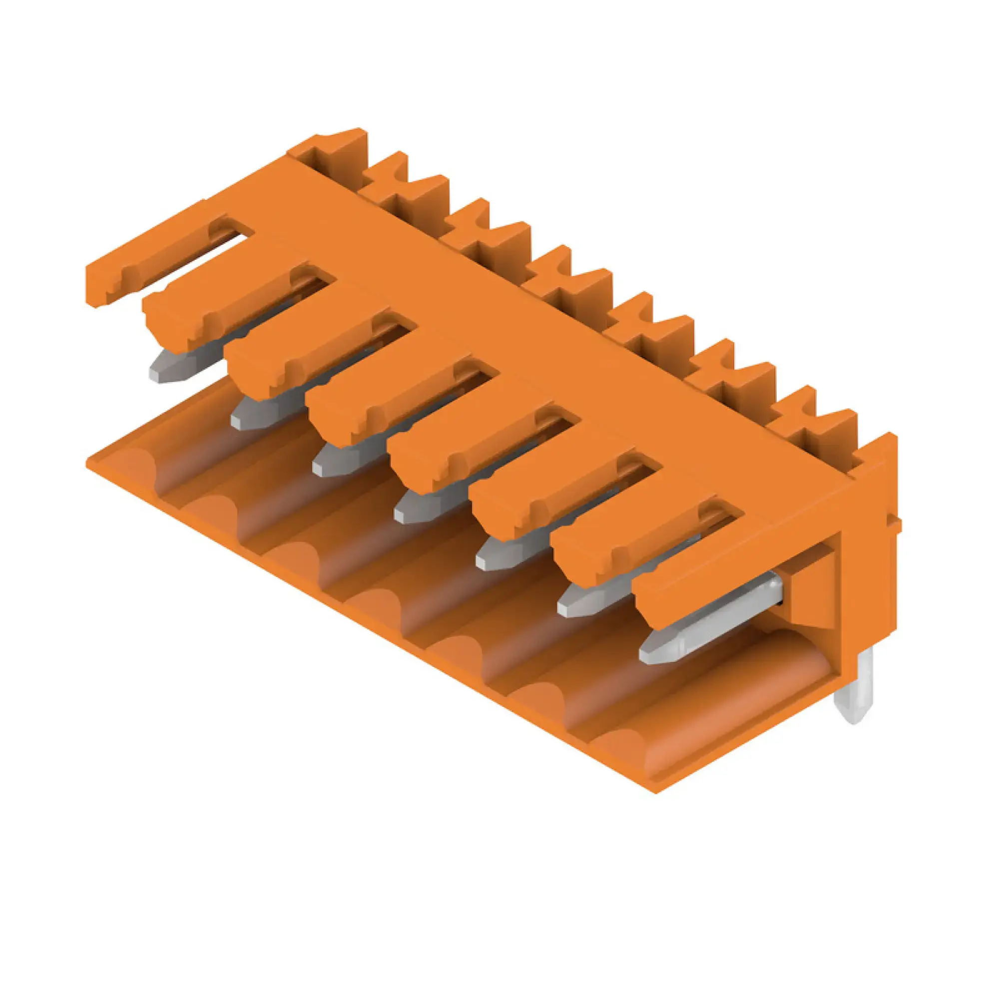 Weidmüller 1597260000 PCB connector (board connection), 160 V, 17 A, Pitch in mm: 3.50, Number of poles: 7, THT solder connection, Box (img_001)