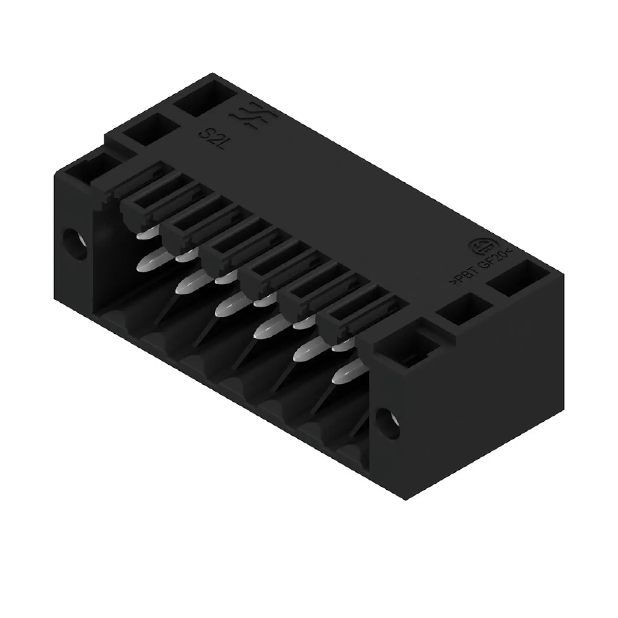 Weidmüller 1728670000 PCB connector (board connection), 125 V, 10 A, Pitch in mm: 3.50, Number of poles: 14, THT solder connection, Box (img_001)