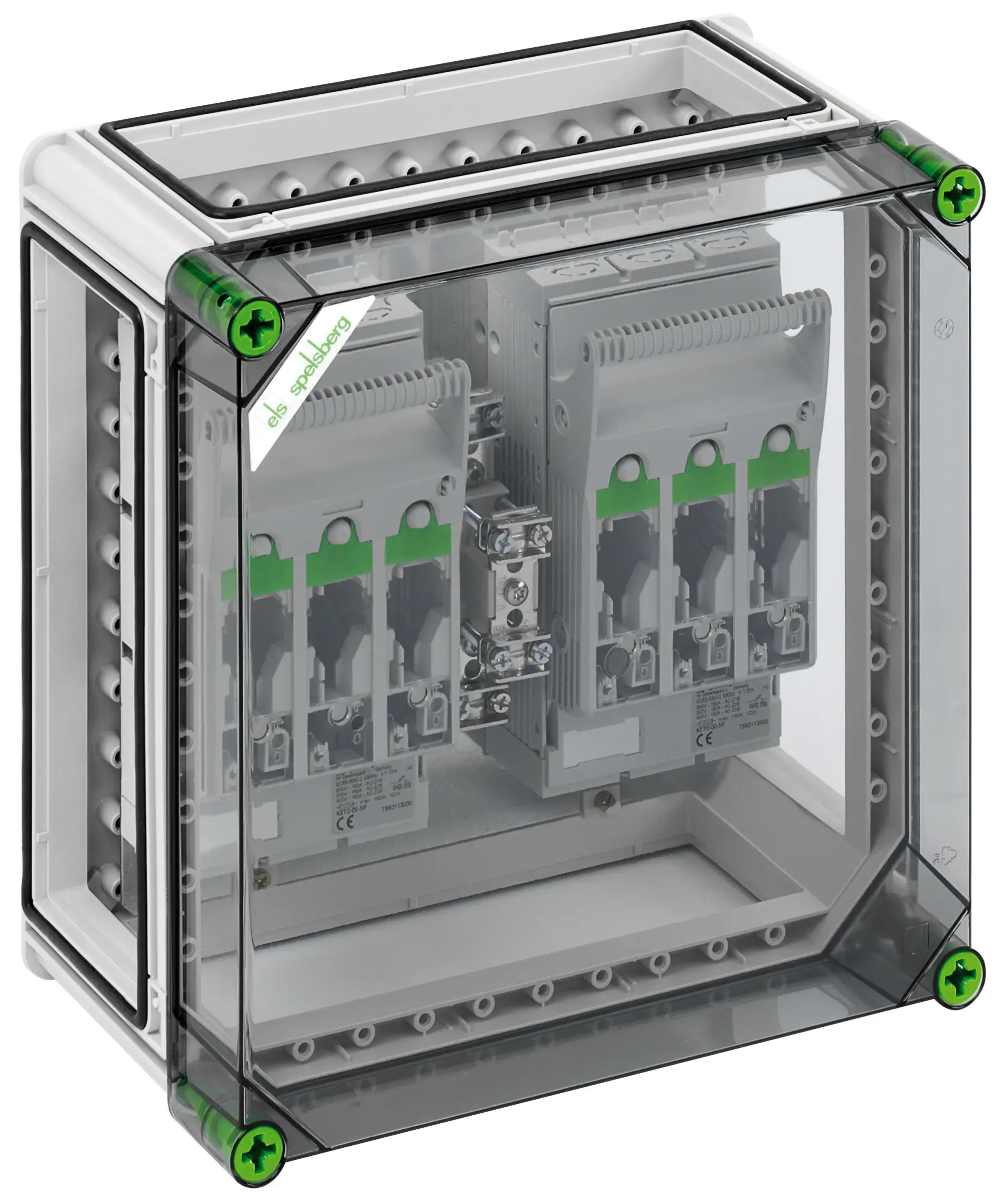 Spelsberg 02620201 NH fuse enclosure, Type of protection IP65, Impact strength IK08, Protection class II, Rated voltage 690V AC, Rated voltage 440V DC, Halogen free (img_001) Spelsberg 02620201 NH fuse enclosure, Type of protection IP65, Impact strength IK08, Protection class II, Rated voltage 690V AC, Rated voltage 440V DC, Halogen free (img_001)