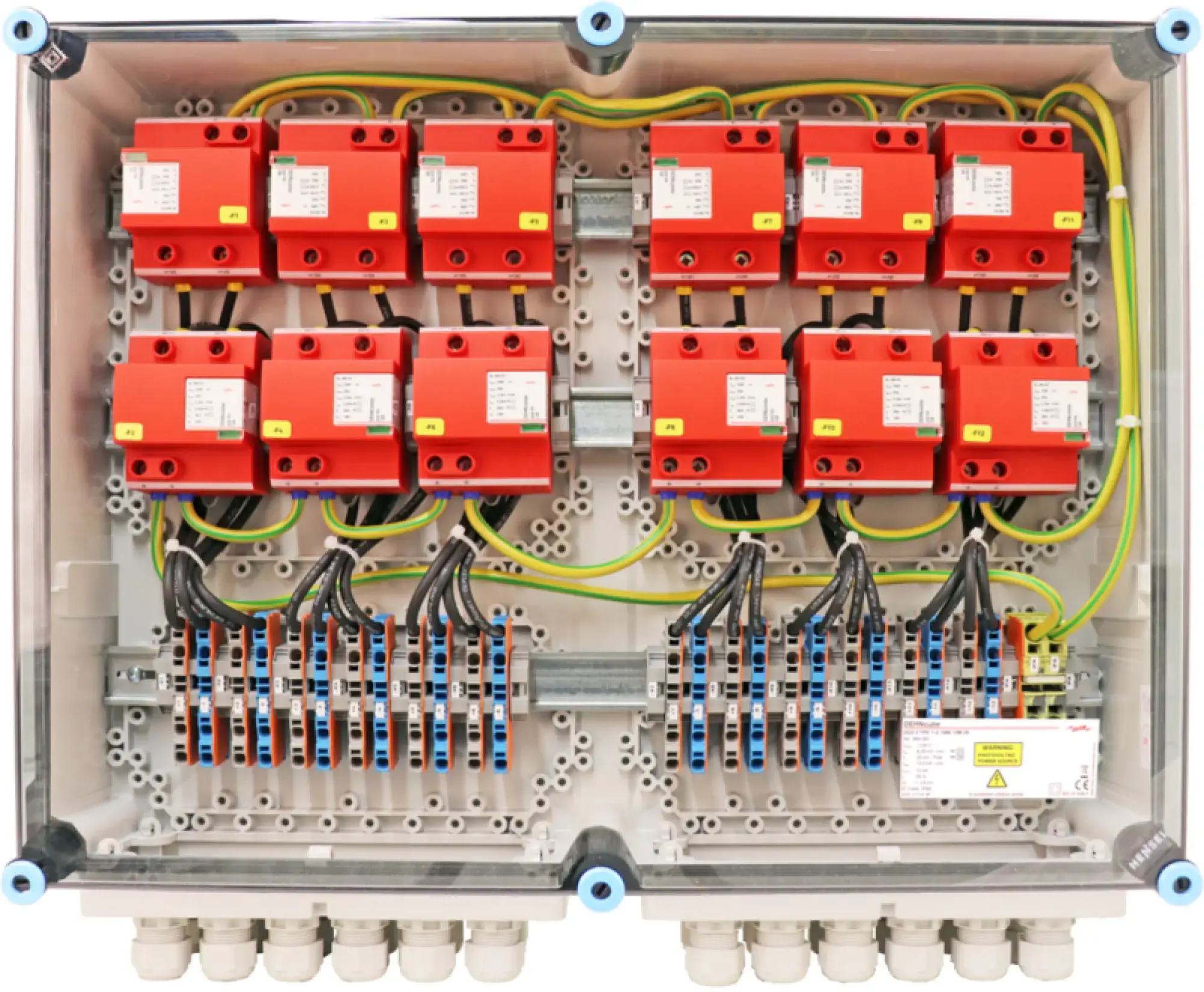 Dehn 900991 GAK Typ 1+2 im Gehaeuse IP65 f. PV-Anl. 12 MPPT mit je 2 Strings b. 1100V DC (img_001) Dehn 900991 GAK Typ 1+2 im Gehaeuse IP65 f. PV-Anl. 12 MPPT mit je 2 Strings b. 1100V DC (img_001)
