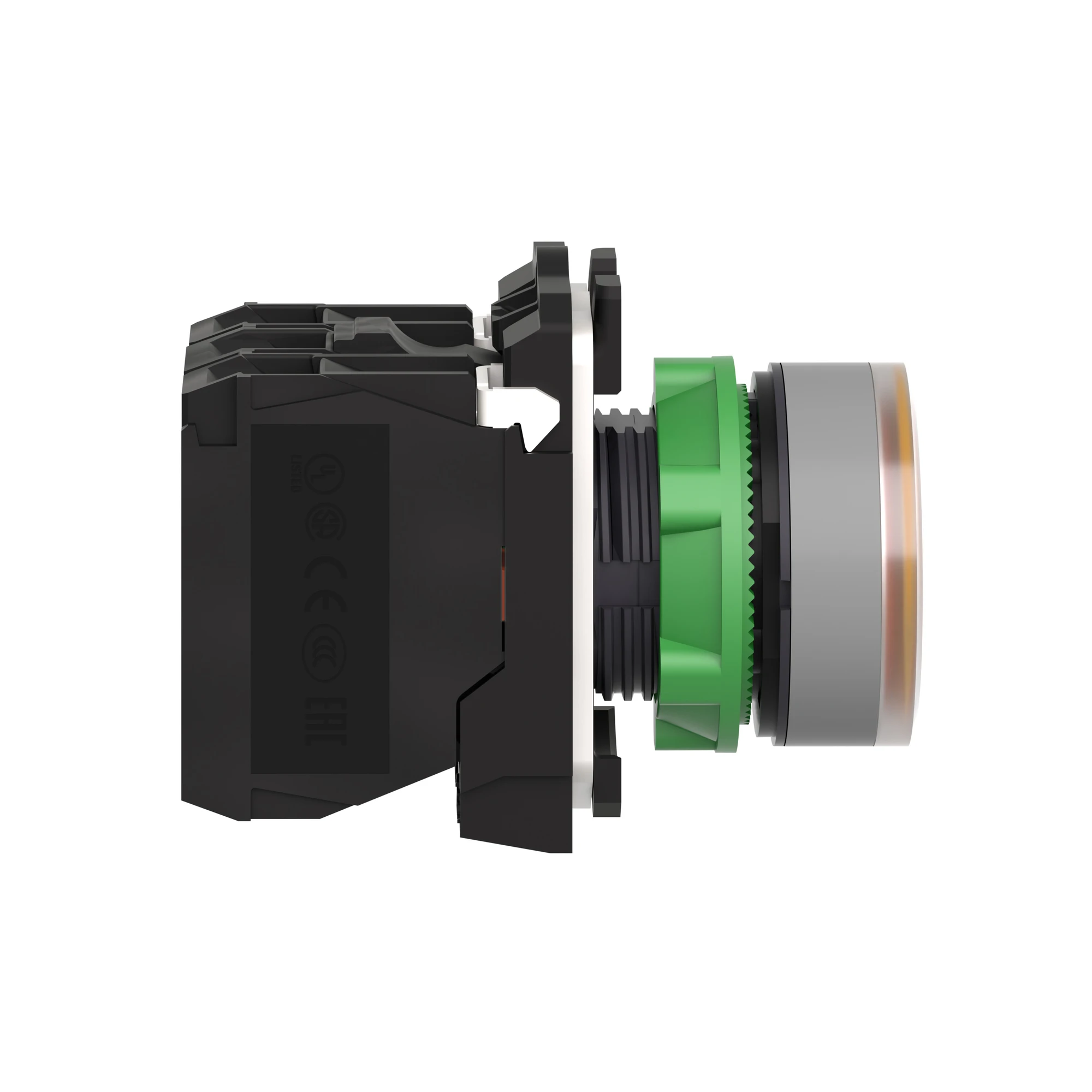 Schneider Electric XB5AW35M5C0 Illuminated push-button, Harmony XB5, plastic, light grey, orange, 22mm, universal LED, smooth dome, 1NC + 1NO, 230-240V AC (img_006) Schneider Electric XB5AW35M5C0 Illuminated push-button, Harmony XB5, plastic, light grey, orange, 22mm, universal LED, smooth dome, 1NC + 1NO, 230-240V AC (img_006)