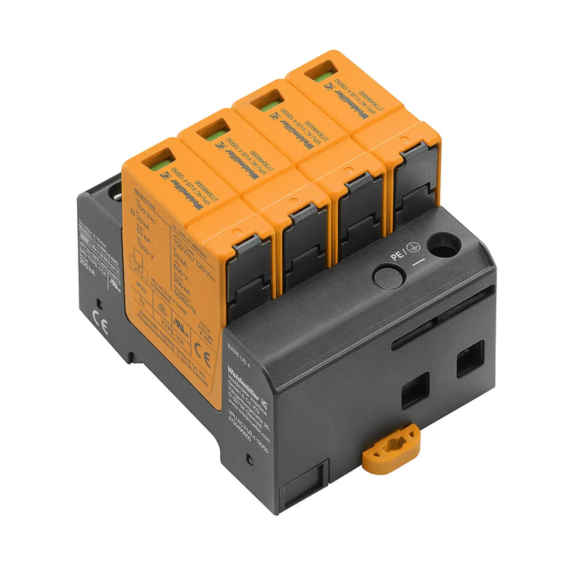 Weidmüller 2730490000 Surge voltage arrester (power supply systems), Surge protection II, Type II, Low voltage network: TN-C-S, TN-S, II, AC, 120 V (img_001) Weidmüller 2730490000 Surge voltage arrester (power supply systems), Surge protection II, Type II, Low voltage network: TN-C-S, TN-S, II, AC, 120 V (img_001)