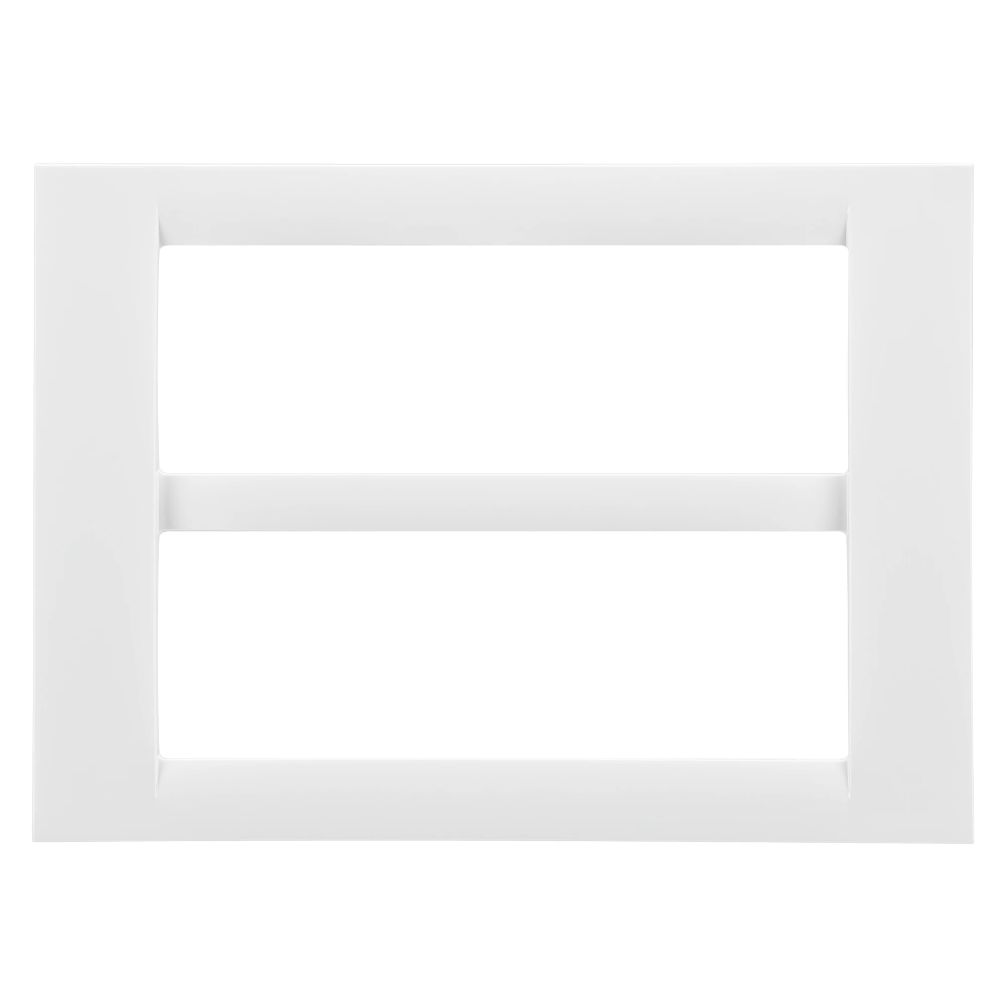 GEWISS GW22108 VIRNA PLATE - IN TECHNOPOLYMER GLOSS FINISHING - 12 GANG (6+6 SPVRAPGANG) - CLOUD WHITE - SYSTEM (img_001)