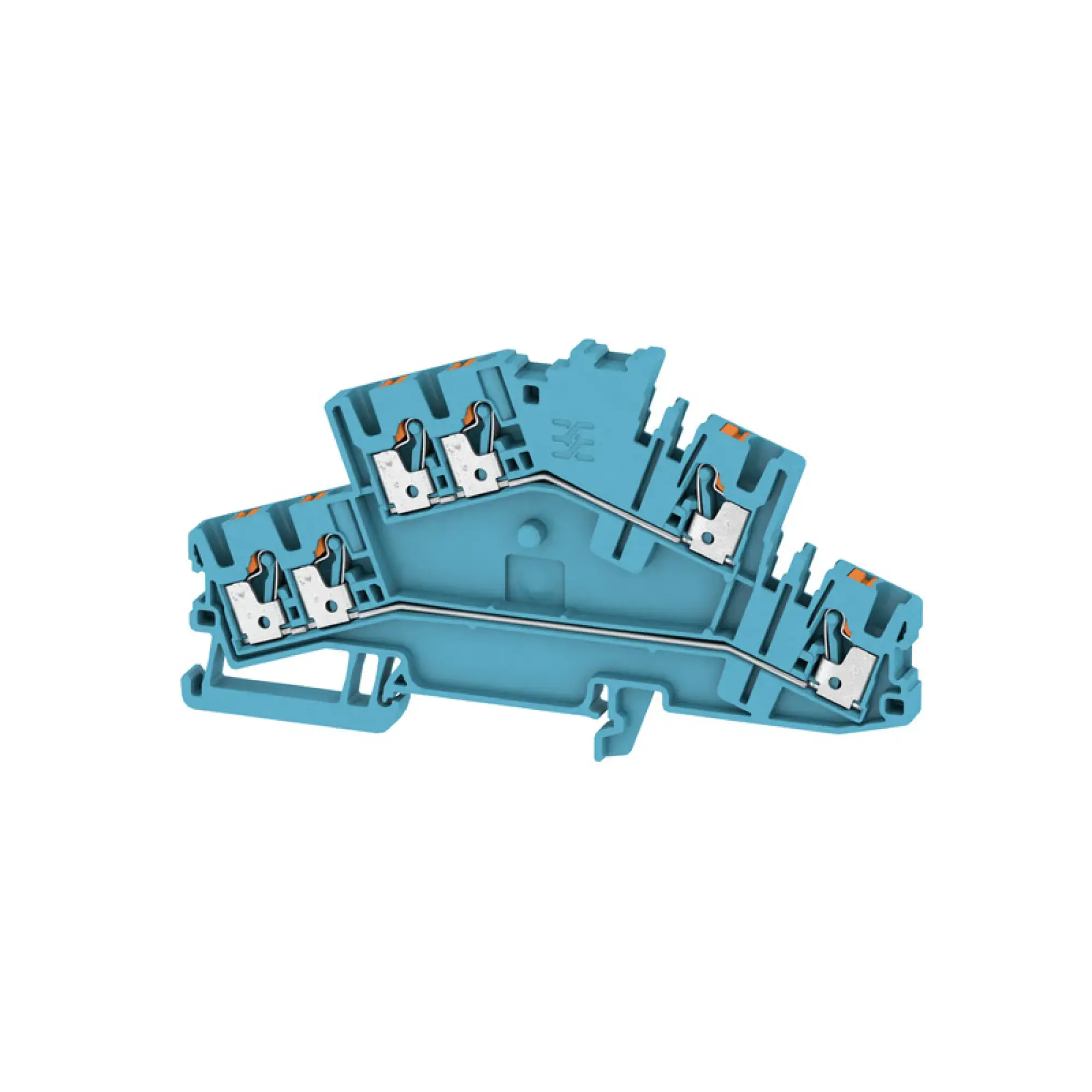 Weidmüller 2531510000 Multi-tier modular terminal, PUSH IN, blue, 2.5 mm², 800 V, 800 V, Number of connections: 6, Number of levels: 2, TS 35, V-0, Wemid (img_001)