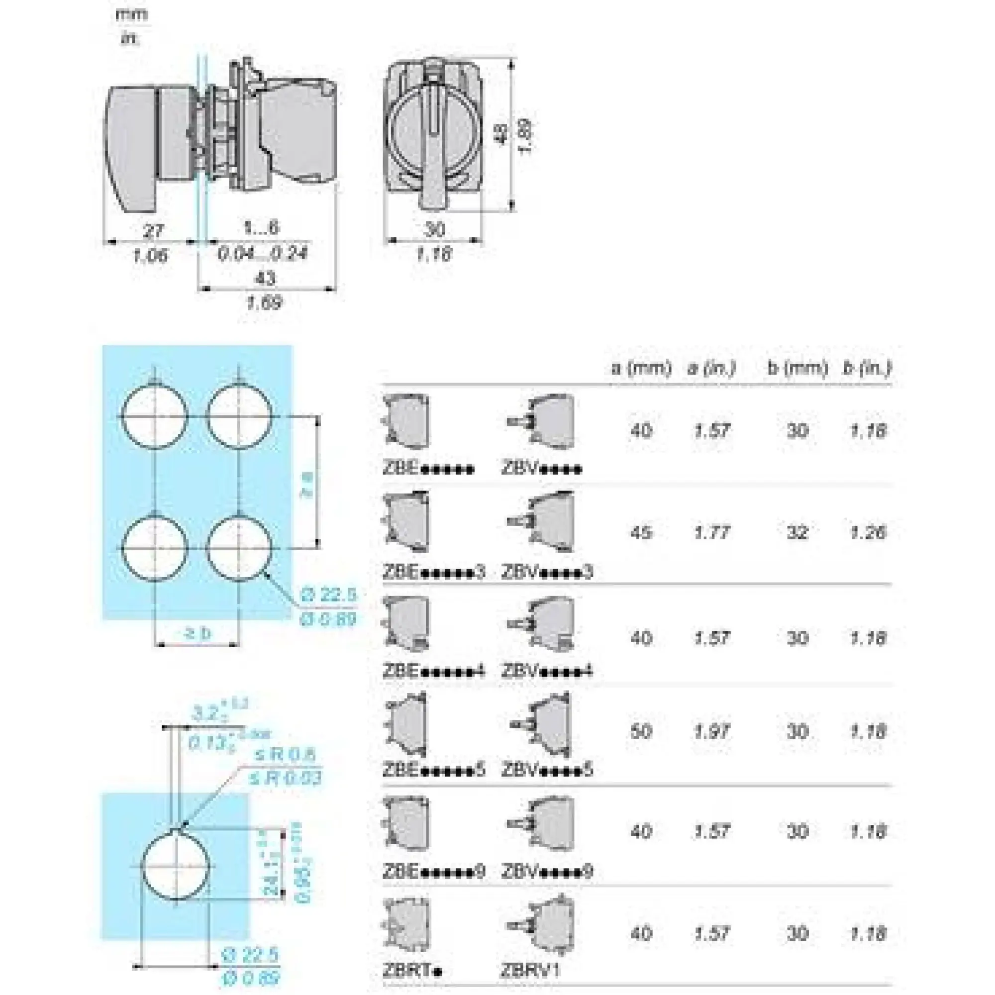 Schneider Electric XB5AJ53 Selector switch, Harmony XB5, plastic, black, 3 positions, 22mm, center latching, right left momentary, 2NO (img_003)