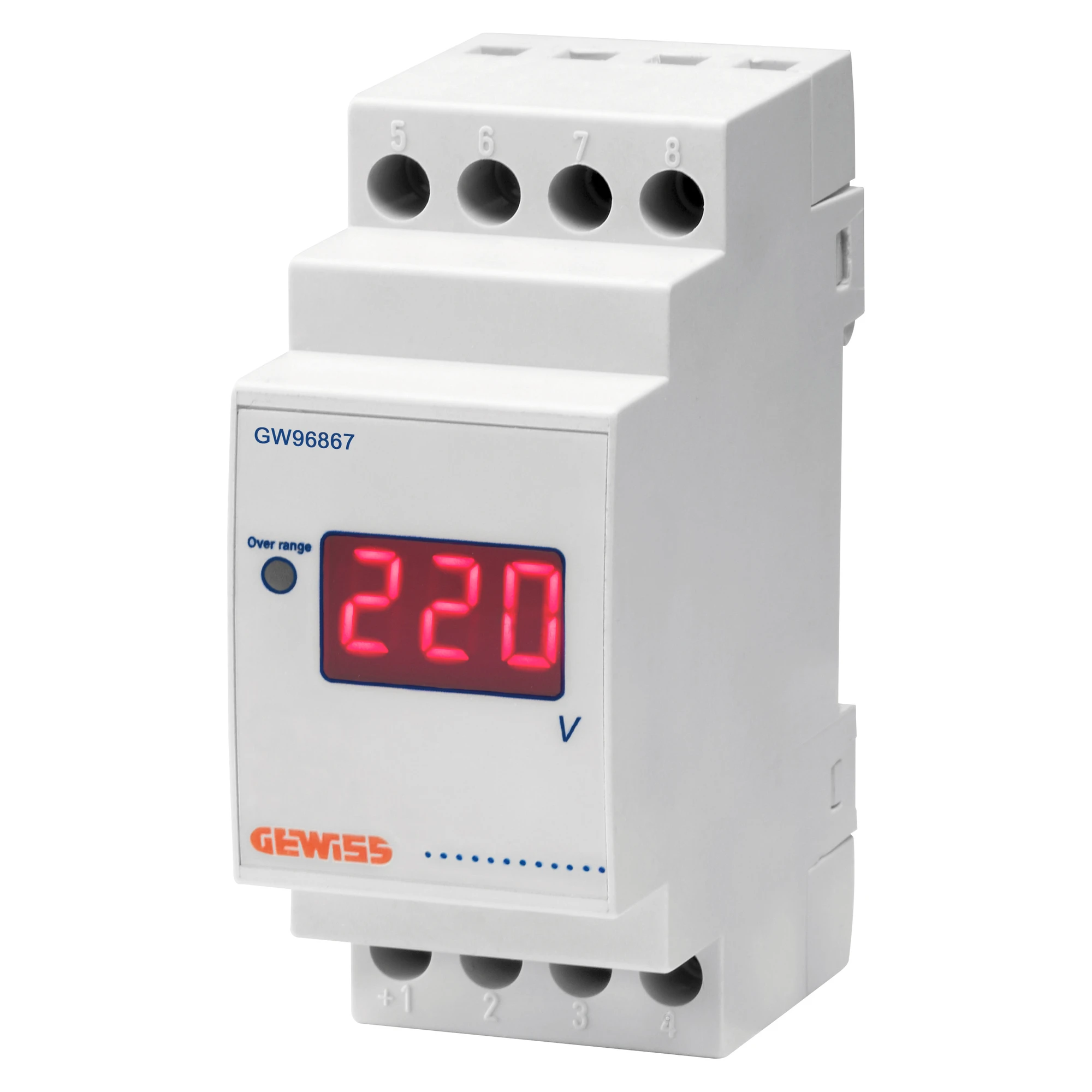 GEWISS GW96867 Voltmeter Digital Reiheneinbaugeraet 500V Klasse 0.5 2TE (img_001) GEWISS GW96867 Voltmeter Digital Reiheneinbaugeraet 500V Klasse 0.5 2TE (img_001)