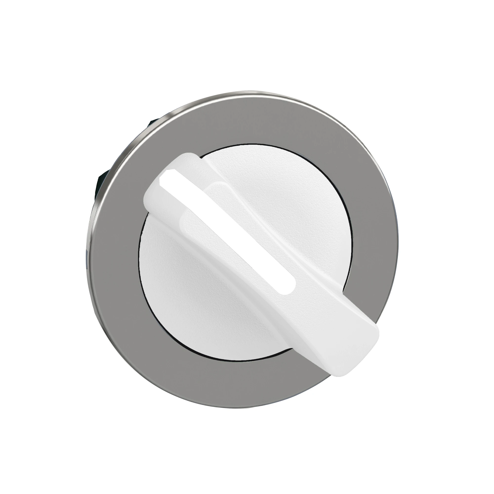 Schneider Electric ZB4FD201 Selector switch, front element, Harmony XB4F, metal, 30mm, white, 2 positions, latching (img_001)