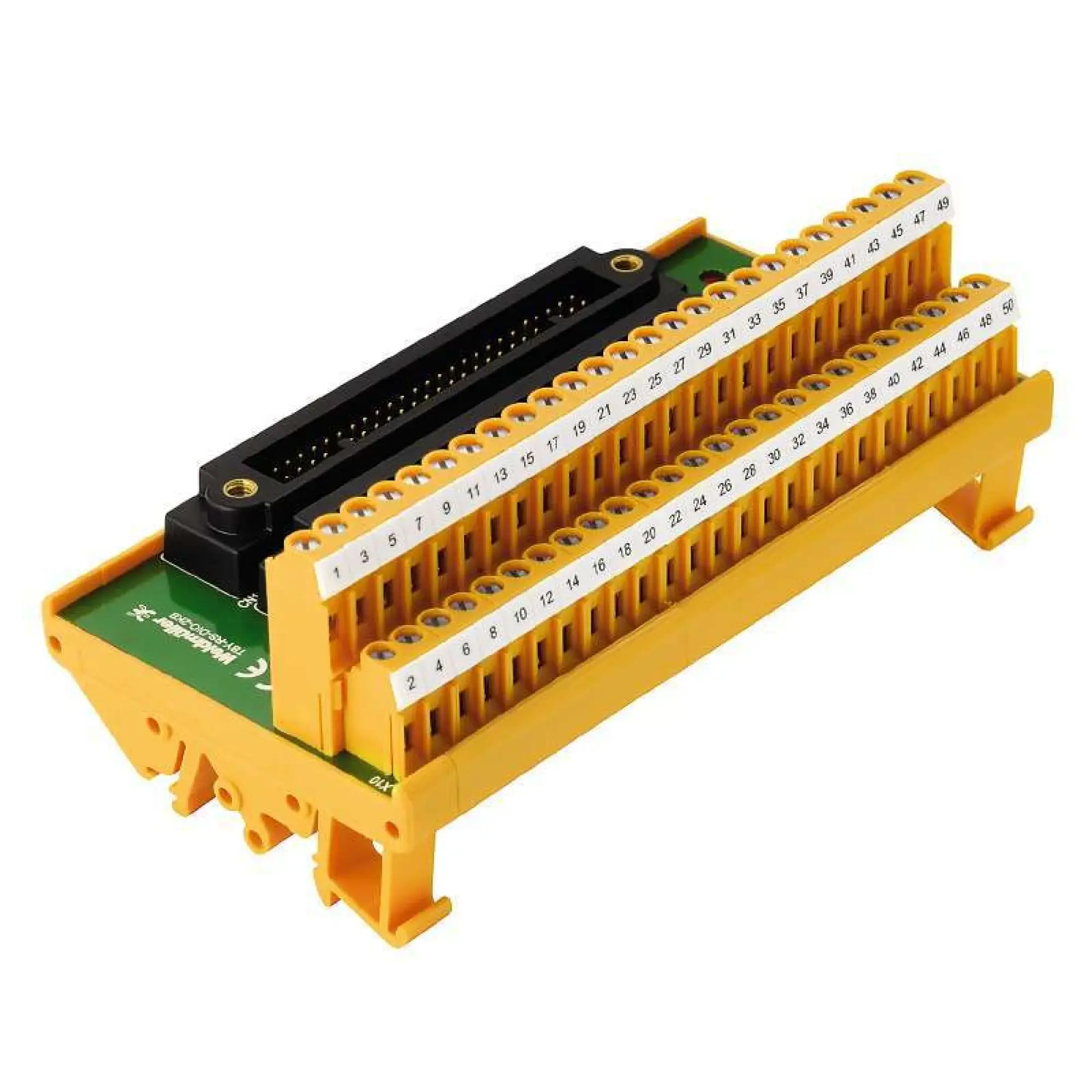 Weidmüller 1384090000 Interface module with terminal, connector, 2 x AKB (50P), 50-pole plug, LL2N 5.08 mm, Screw connection (img_001)