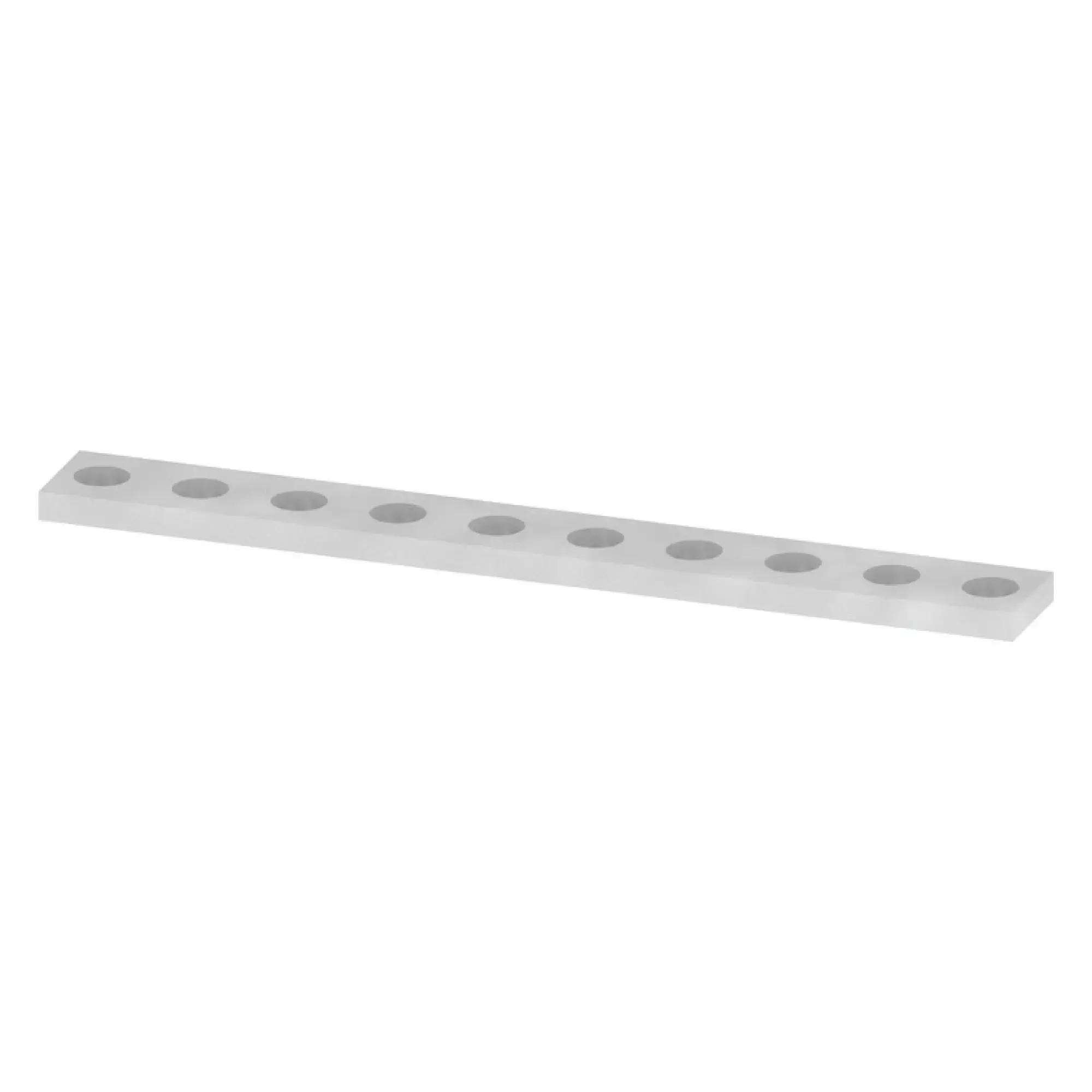 Weidmüller 0338000000 Cross-connector (terminal), when screwed in, grey, 32 A, Number of poles: 10, Pitch in mm: 6.00, Insulated: No, Width: 50.3 mm (img_001)