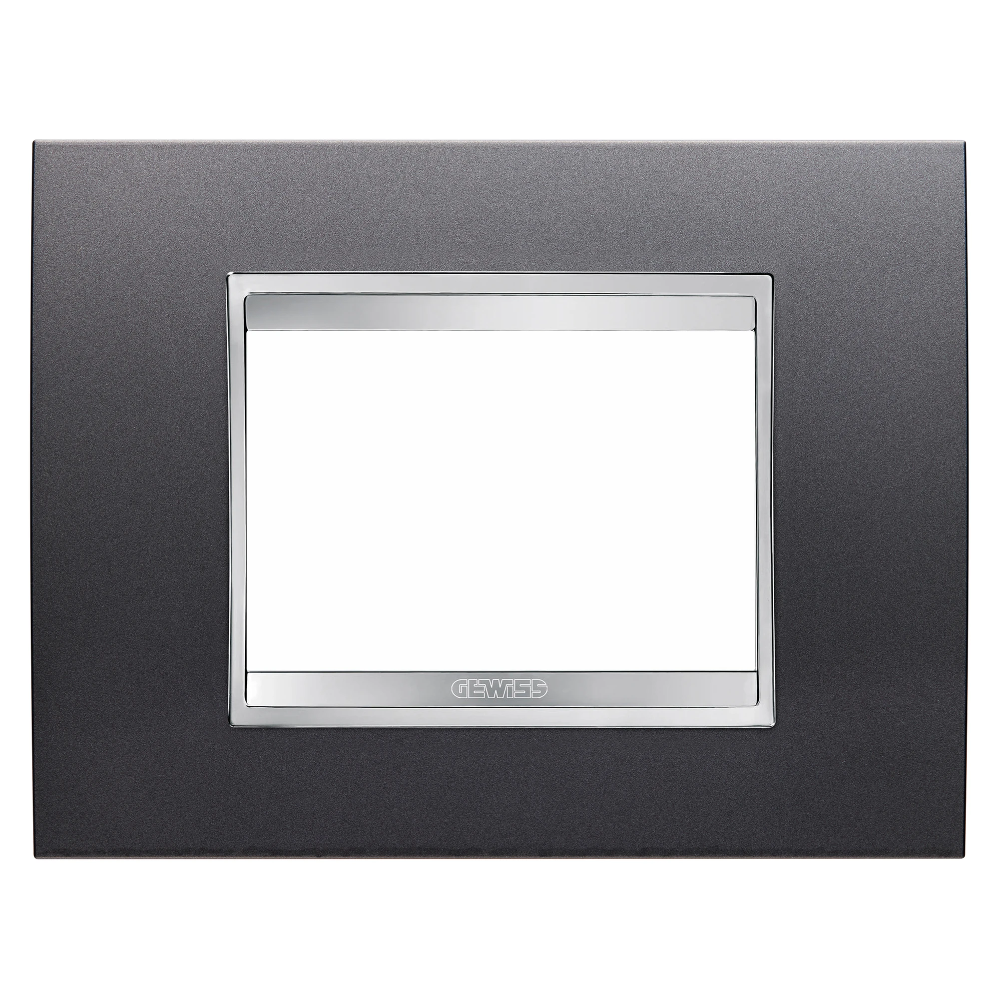 GEWISS GW16203VA LUX PLATE - IN PAINTED TECHNOPOLYMER - 3 MODULES - SLATE - CHORUSMART (img_001)