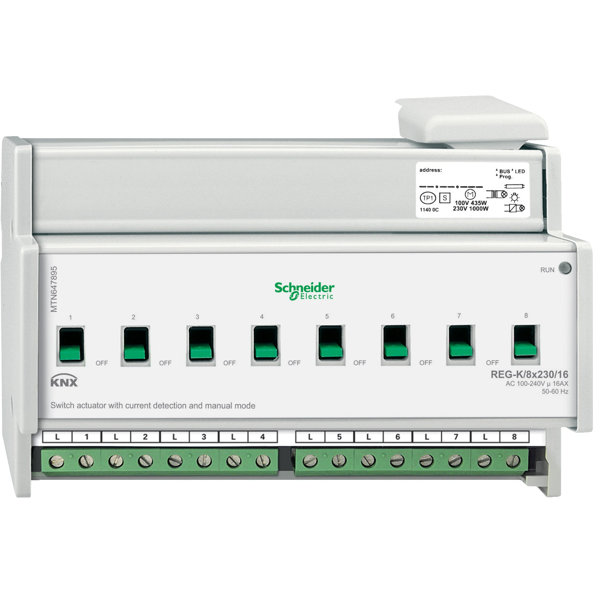 Schneider Electric MTN647895 Actuating switch REG-K/8x230/16 with manual operation and current detection, light gray (img_001) Schneider Electric MTN647895 Actuating switch REG-K/8x230/16 with manual operation and current detection, light gray (img_001)