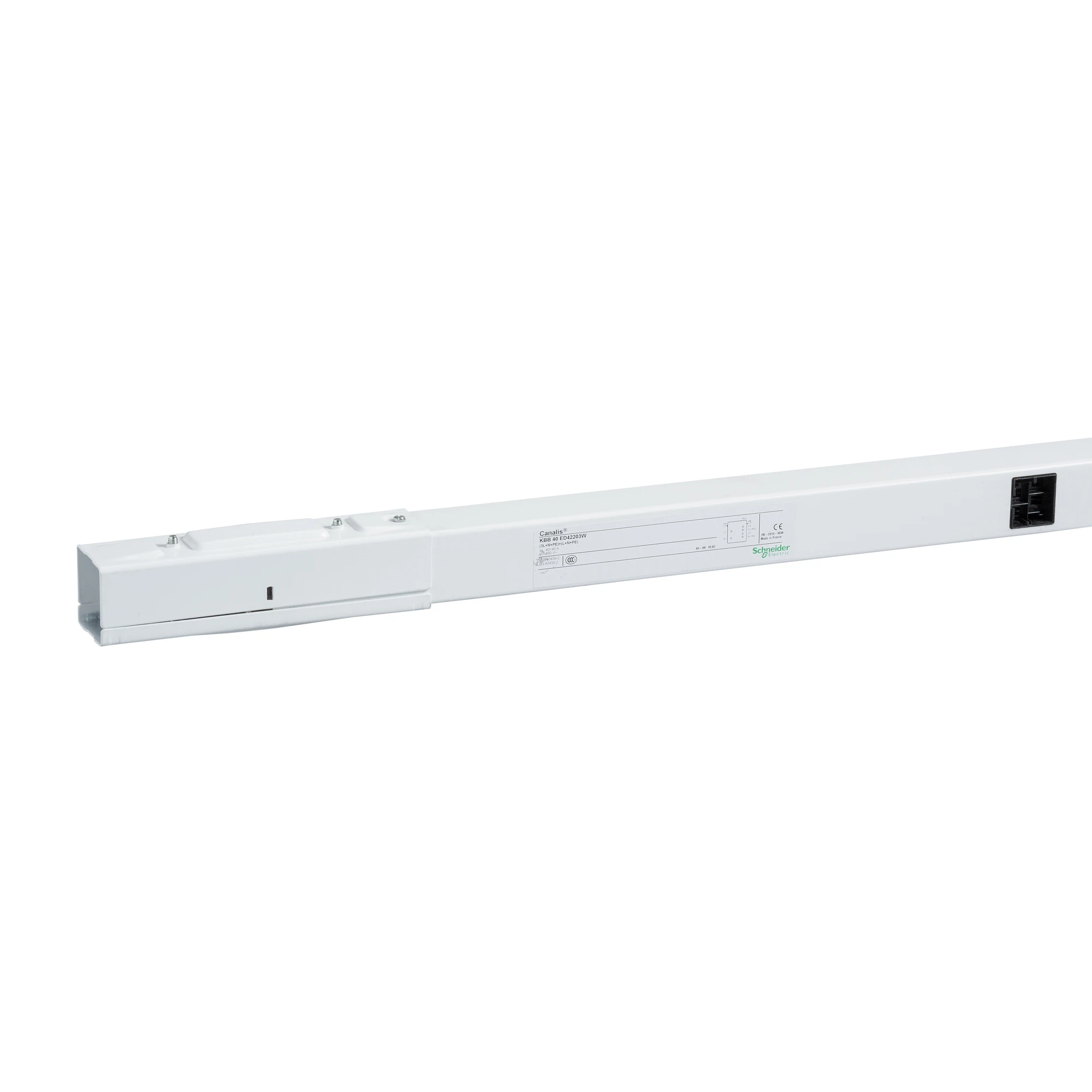 Schneider Electric KBB40ED44305W KBB straight element, 40A, 3m, 2 networks, 3L+N+PE, 5 outlets (img_001) Schneider Electric KBB40ED44305W KBB straight element, 40A, 3m, 2 networks, 3L+N+PE, 5 outlets (img_001)