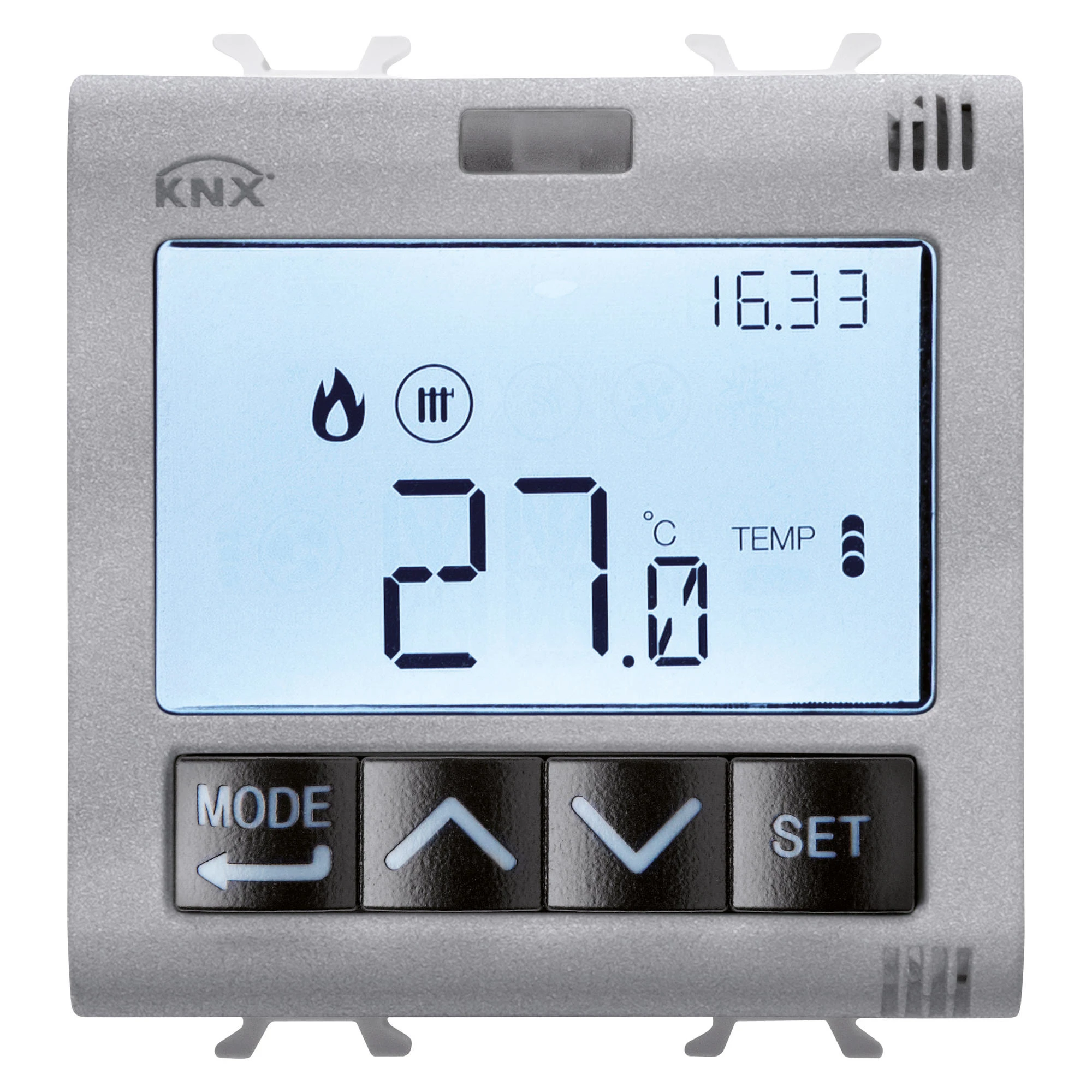 GEWISS GW14795H THERMOSTAT WITH HUMIDITY MANAGEMENT - KNX - 2 MODULES - TITANIUM - CHORUSMART (img_001)