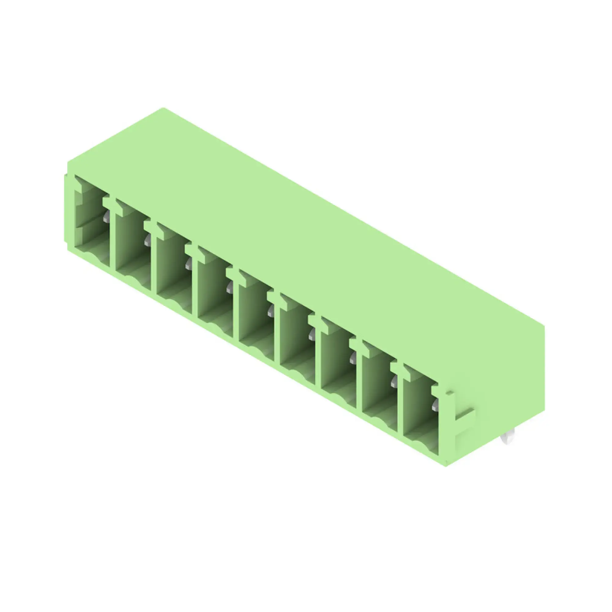Weidmüller 1942270000 PCB connector (board connection), 160 V, 17.5 A, Pitch in mm: 3.81, Number of poles: 9, THT solder connection, Box (img_001)