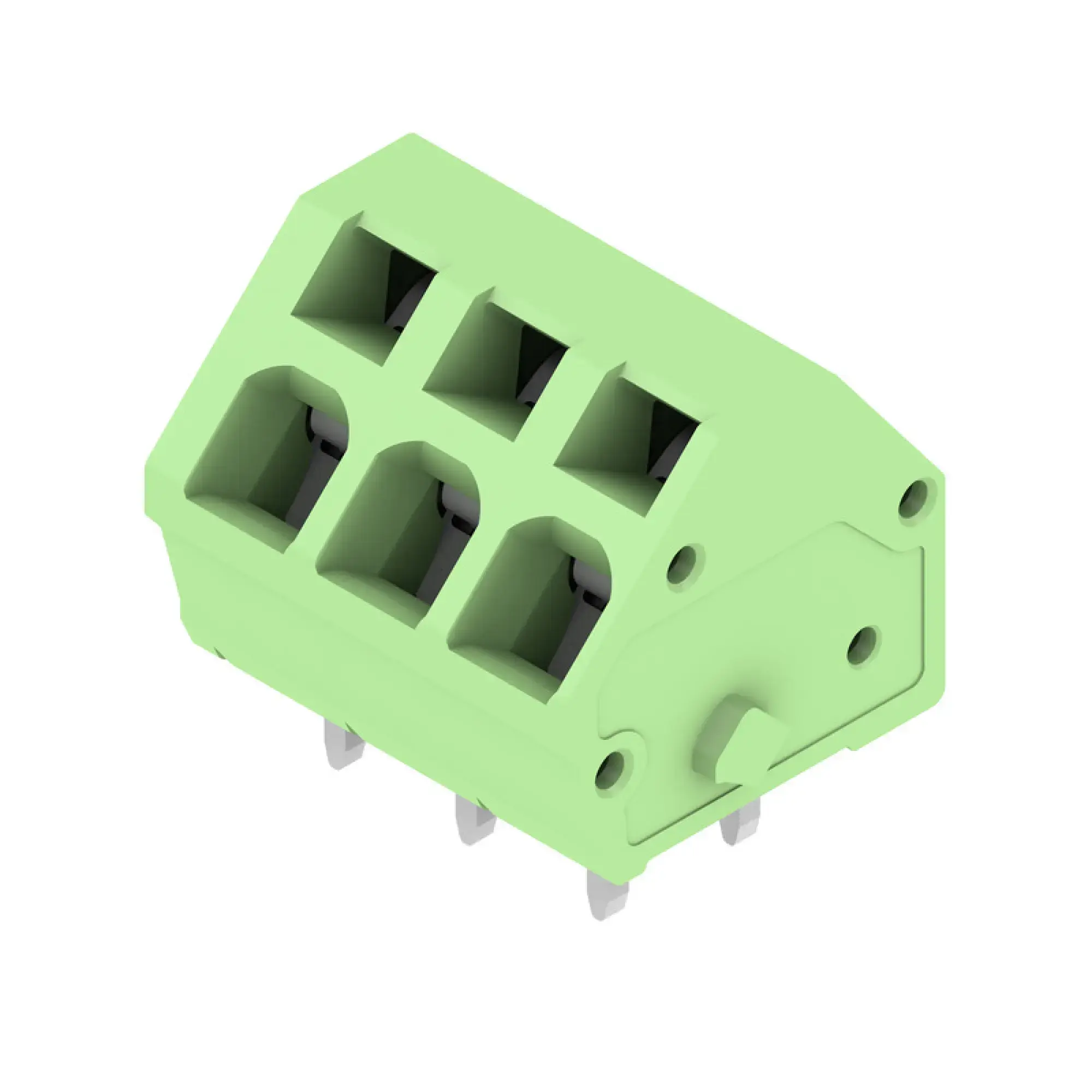 Weidmüller 1812070000 PCB terminal, 320 V, 24 A, Pitch in mm: 5.00, 2.5 mm², Number of poles: 3, Tension-clamp connection, THT solder connection, 135°, Box (img_001) Weidmüller 1812070000 PCB terminal, 320 V, 24 A, Pitch in mm: 5.00, 2.5 mm², Number of poles: 3, Tension-clamp connection, THT solder connection, 135°, Box (img_001)