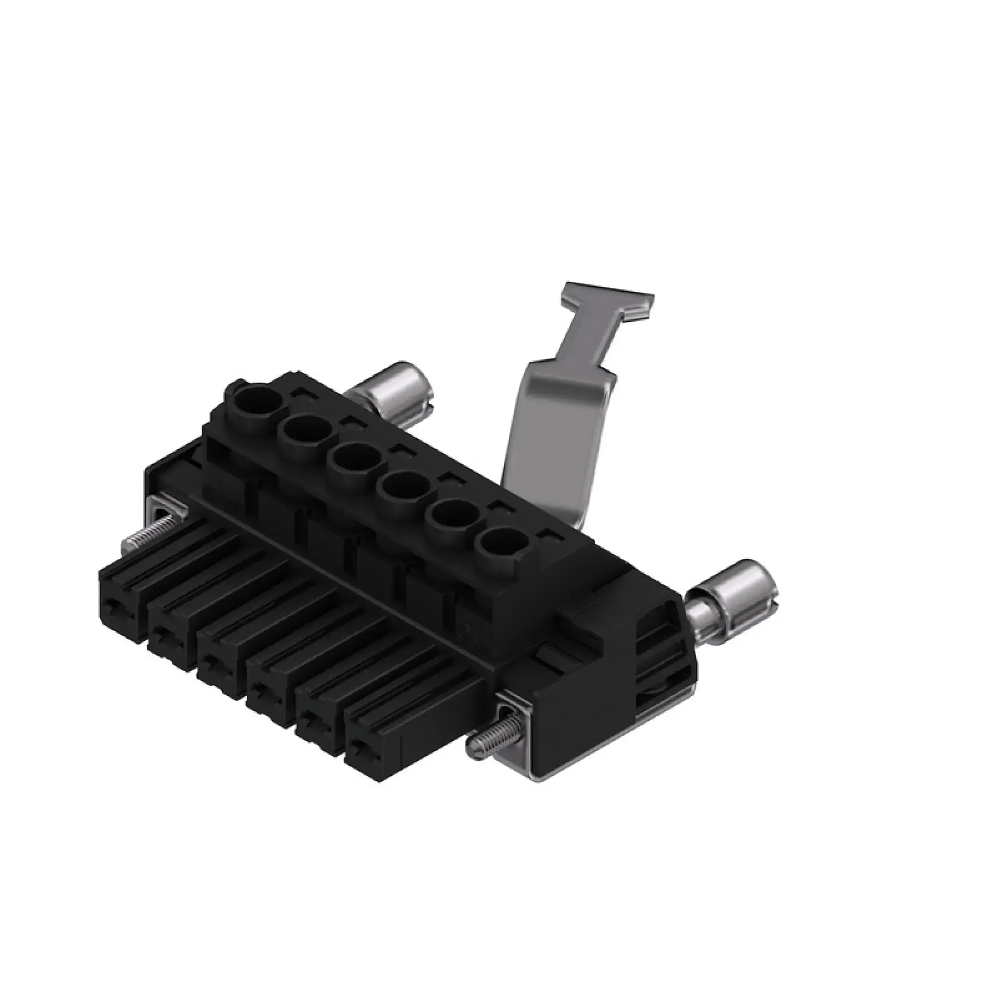 Weidmüller 1929880000 PCB connector (wire connection), 1000 V, 57 A, Pitch in mm: 7.62, 10 mm², Number of poles: 6, Clamping yoke connection, Box (img_001)