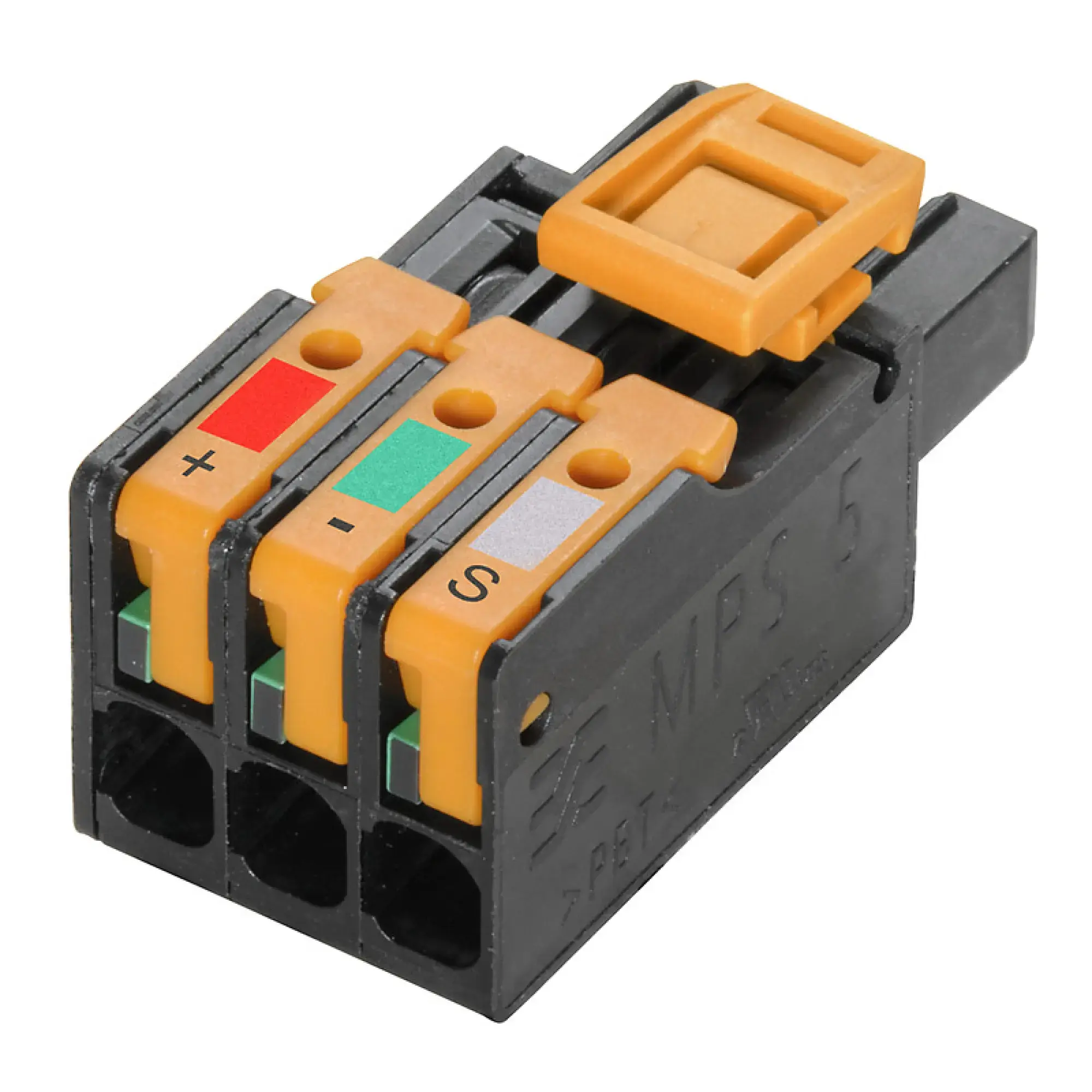 Weidmüller 8000094097 PCB connector (wire connection), 320 V, 26.8 A, Pitch in mm: 5.00, 4 mm², Number of poles: 3, SNAP IN, Box (img_001)