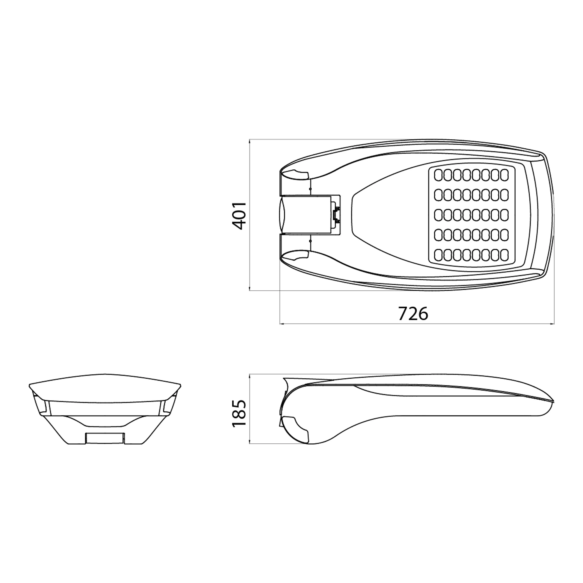 GEWISS GW87414 STREET [O3] - 5x16 LED - ST1 - STAND ALONE AND/OR DIMMABLE 1/10 V - 4000 K (CRI 70) - 700mA - 220/240 V-50/60Hz - IP66 - CLASS II - GRAPHITE/ALUMINIUM (img_002)