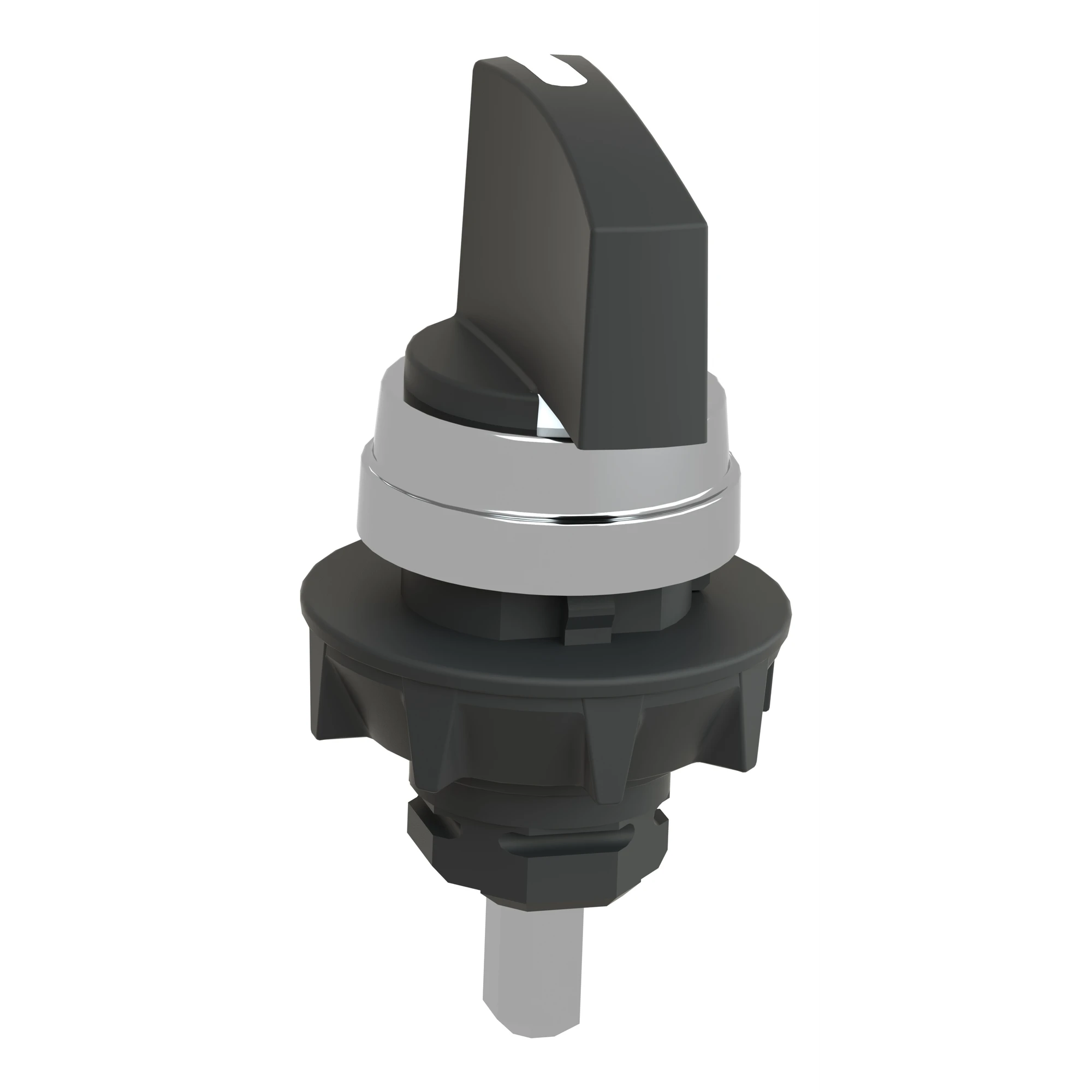 Schneider Electric KBA1H Actuation element with front ring Ø 29mm, plastic front, silver finish, toggle, black (img_005) Schneider Electric KBA1H Actuation element with front ring Ø 29mm, plastic front, silver finish, toggle, black (img_005)